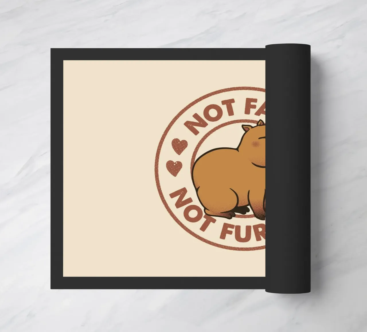 Nicht schnell, nicht wütend - Capybara Fußmatte von Tobe Fonseca