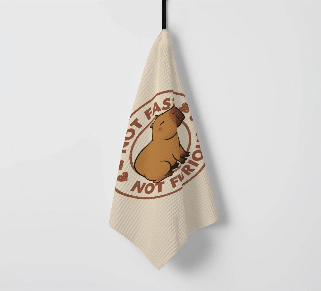 Pas rapide Pas furieux Capybara torchon de Tobe Fonseca