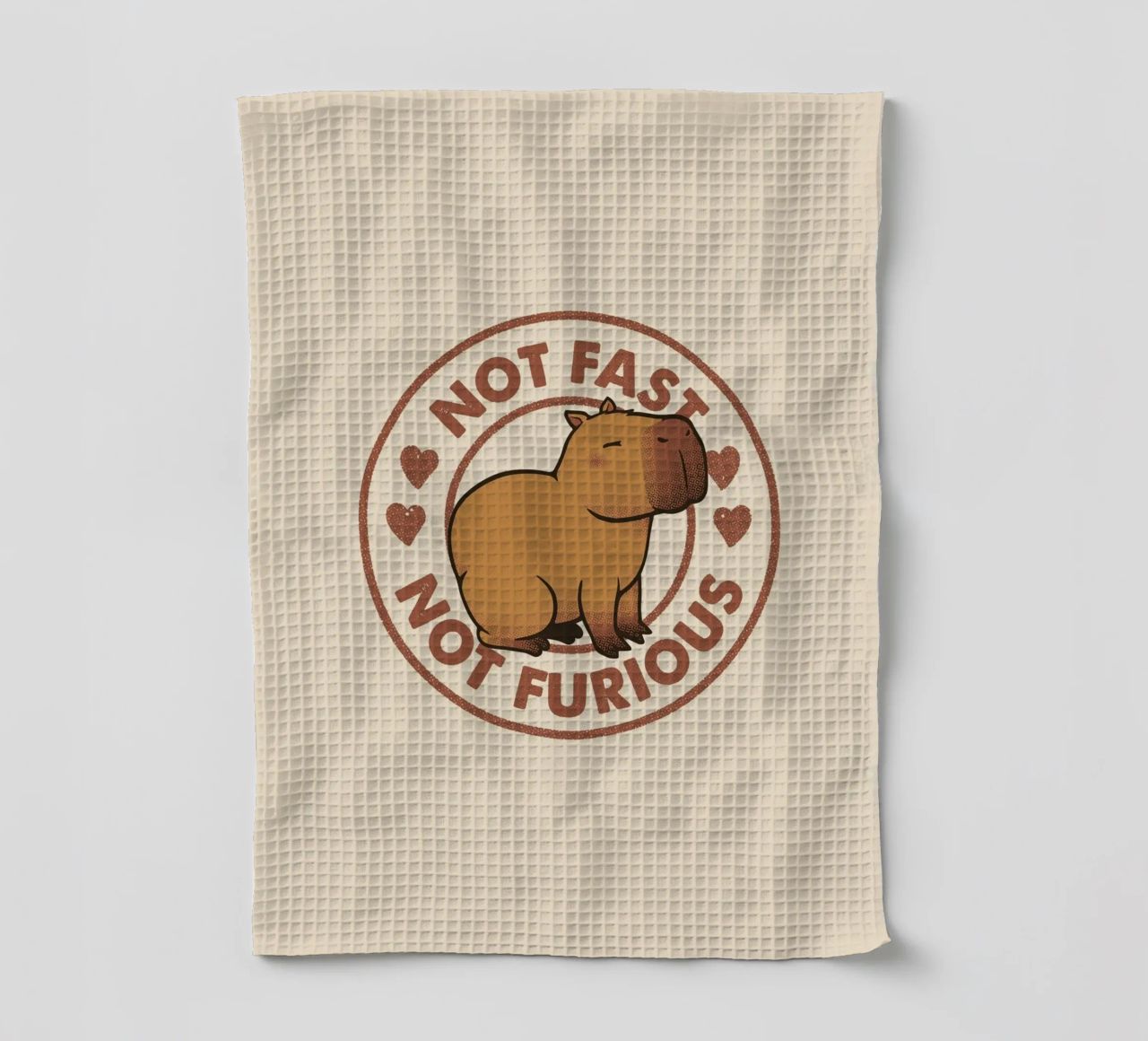 Pas rapide Pas furieux Capybara torchon de Tobe Fonseca