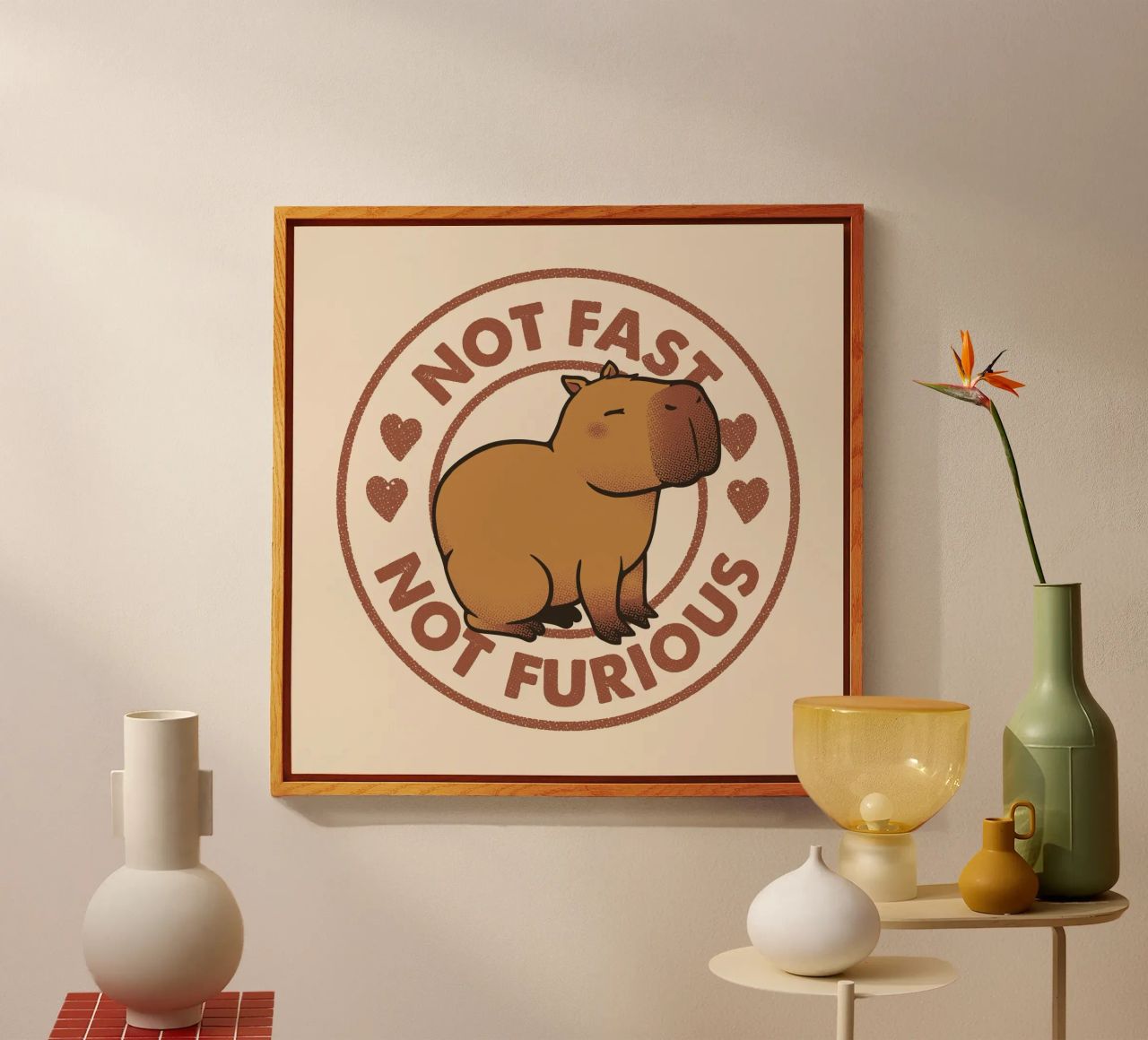 Not Fast Not Furious Capybara metacrilato de Tobe Fonseca