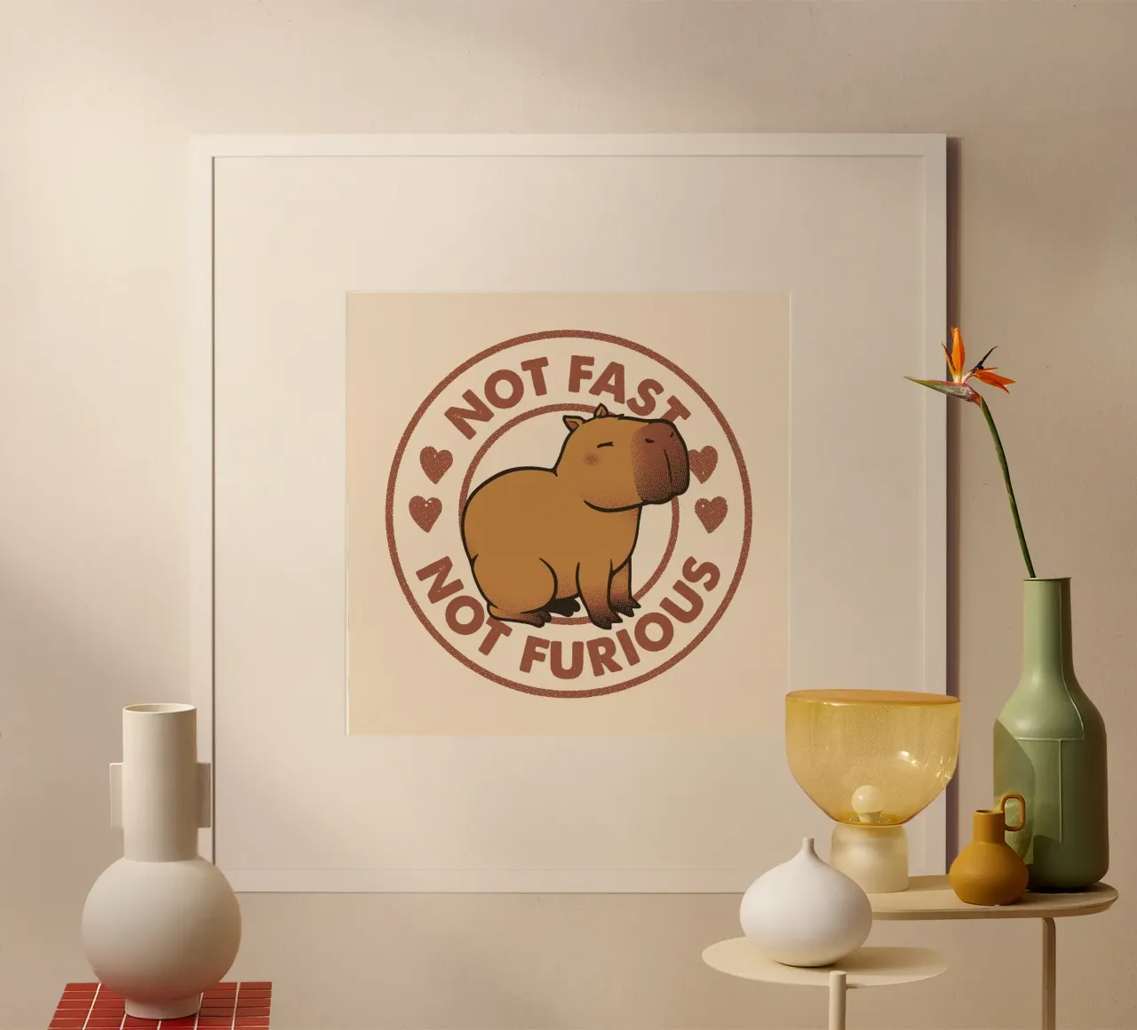 Nicht schnell, nicht wütend - Capybara Poster von Tobe Fonseca
