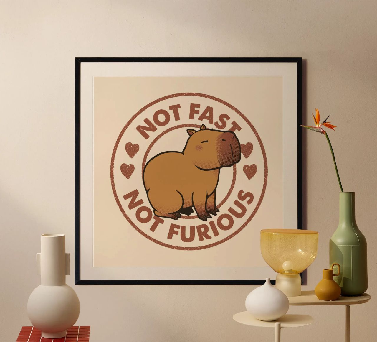Not Fast Not Furious Capybara hahnemühle de Tobe Fonseca