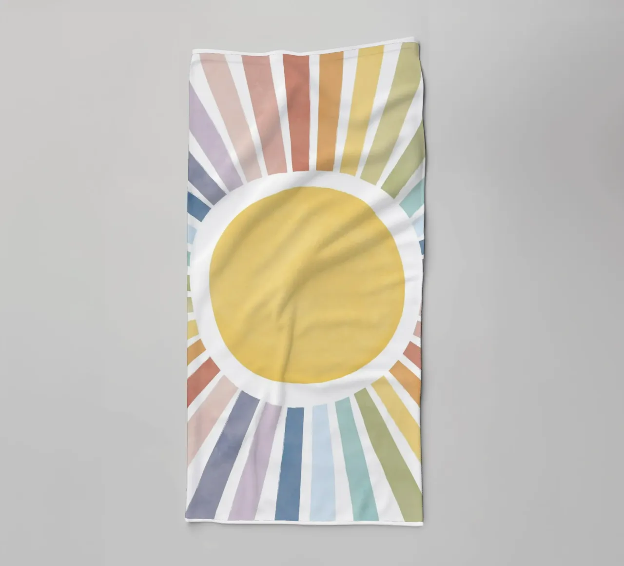 Sole arcobaleno, poster sui raggi solari, arte murale per bambini, stampa per la cameretta asciugamano da bagno da ABC Prints