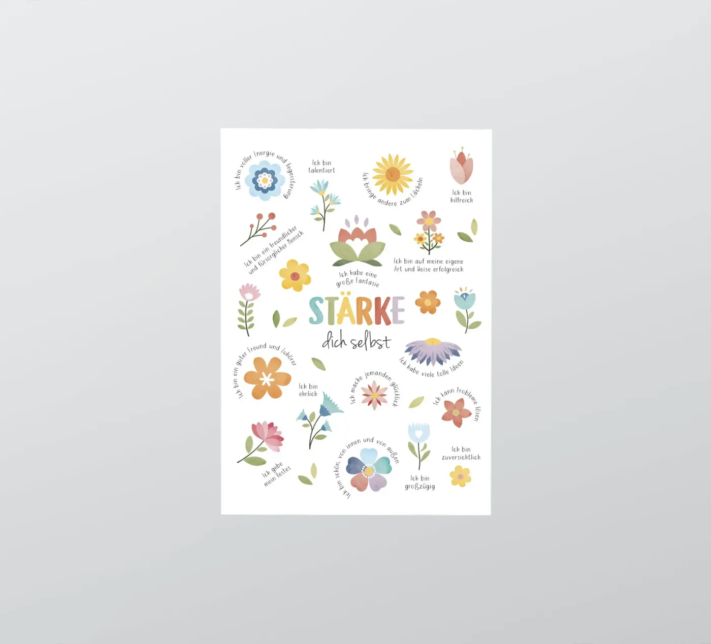 Rafforzare se stessi, Citazione di affermazione positiva, Mindfulness adesivo da ABC Prints