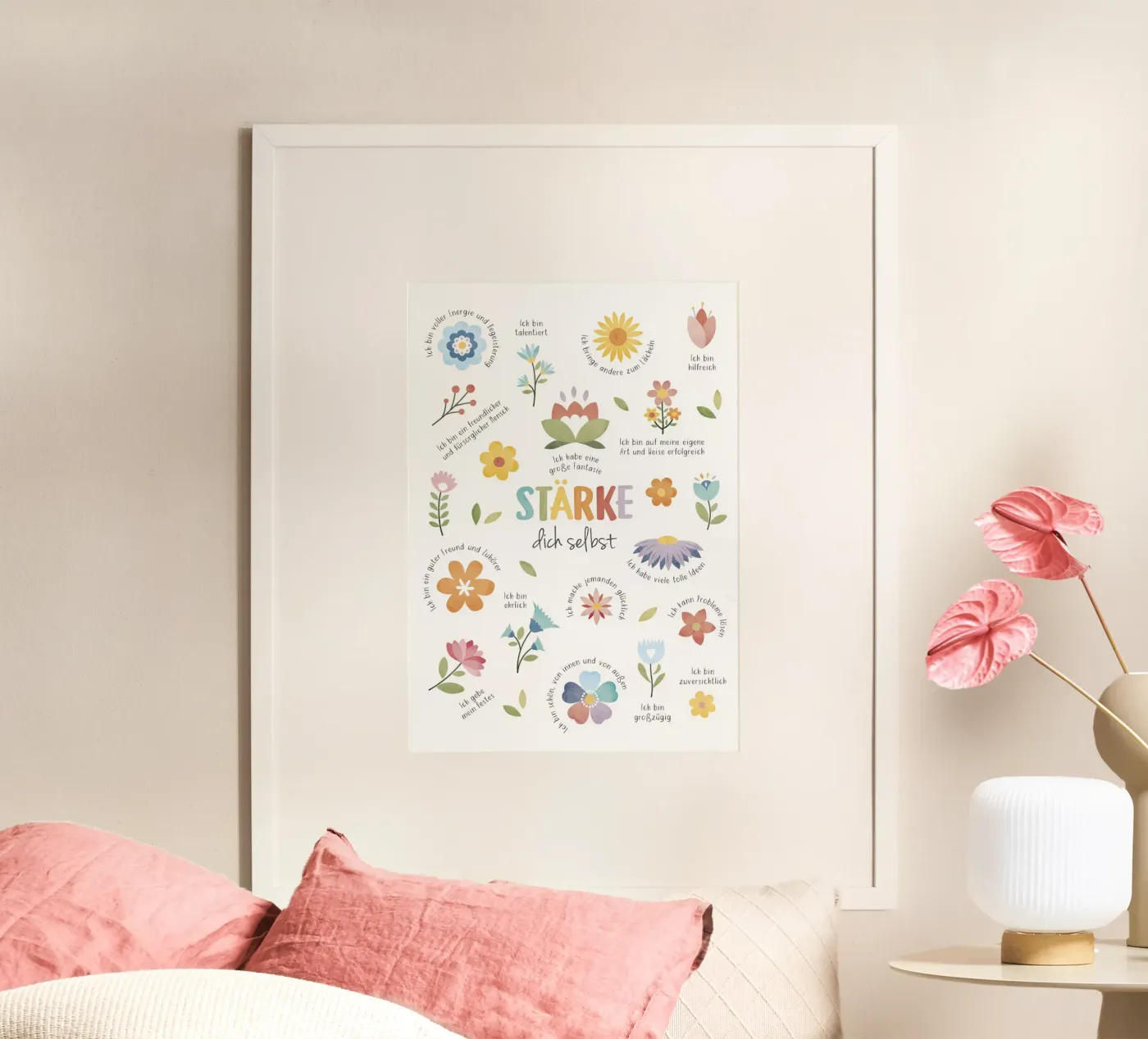 Renforce-toi, Positive Affirmation Quote, Mindfulness poster de ABC Prints