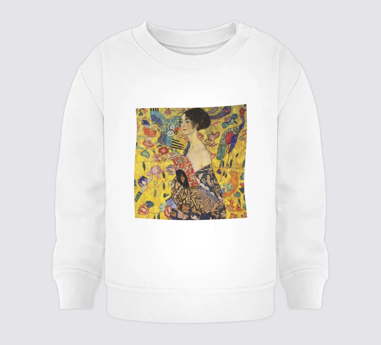 Gustav Klimt Signora con ventaglio felpa neonato da 50 masterpieces