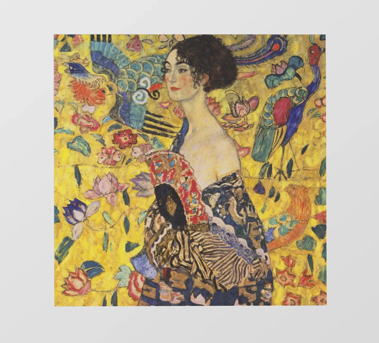 Gustav Klimt Signora con ventaglio pellicola backlit da 50 masterpieces