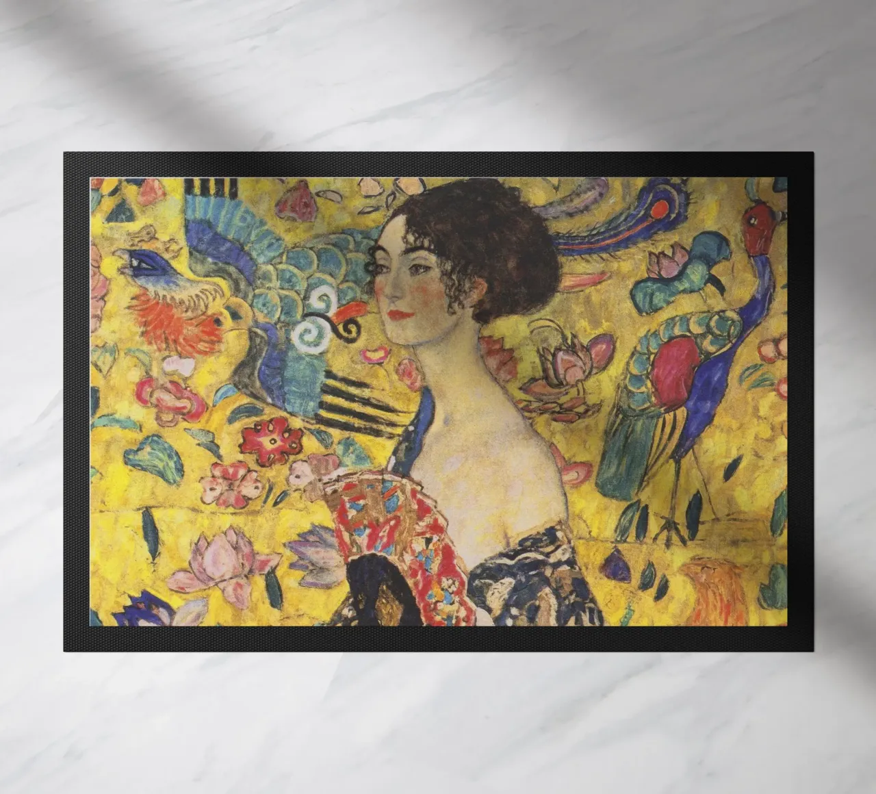Gustav Klimt Signora con ventaglio zerbino da 50 masterpieces