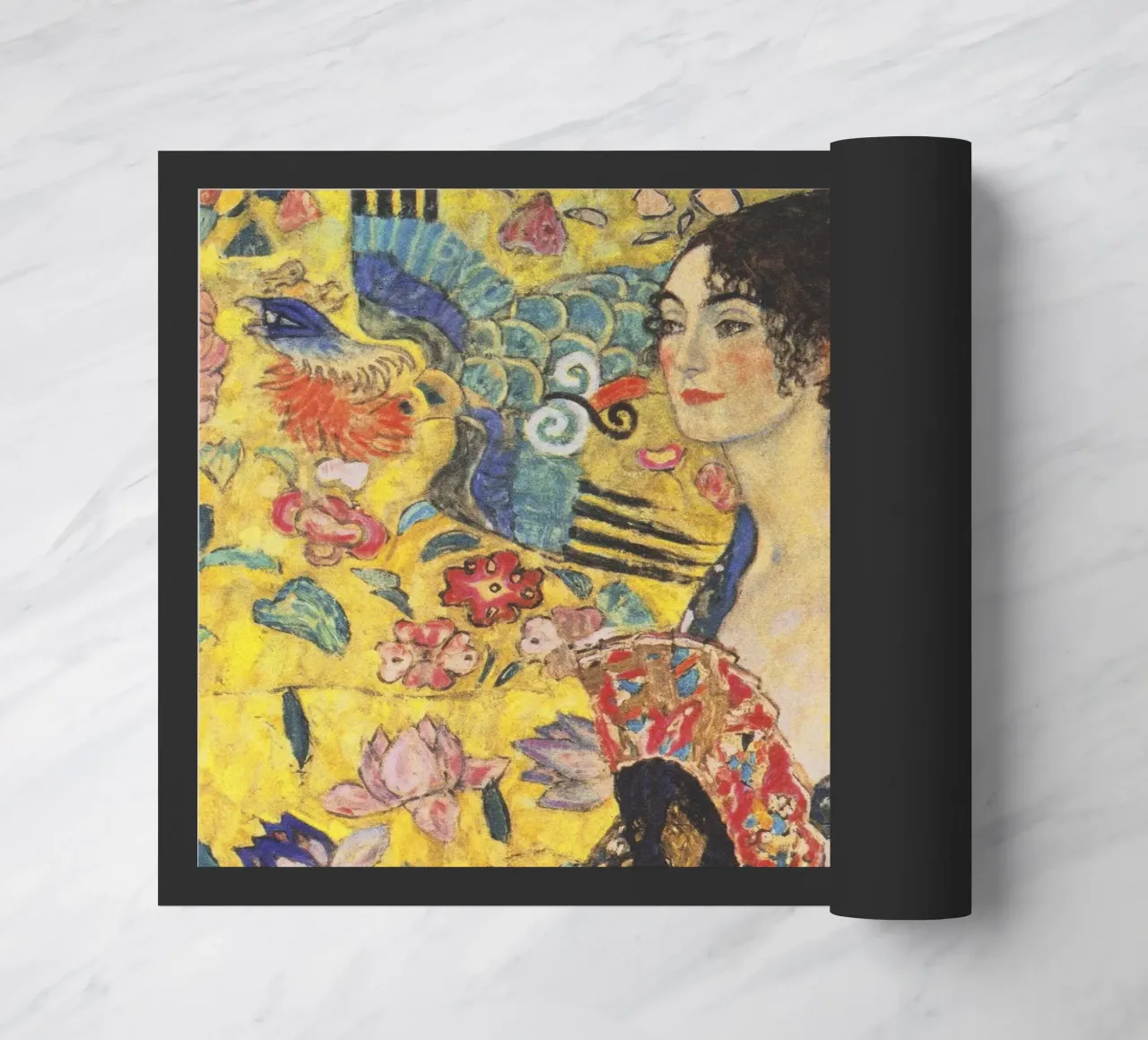 Gustav Klimt Signora con ventaglio zerbino da 50 masterpieces