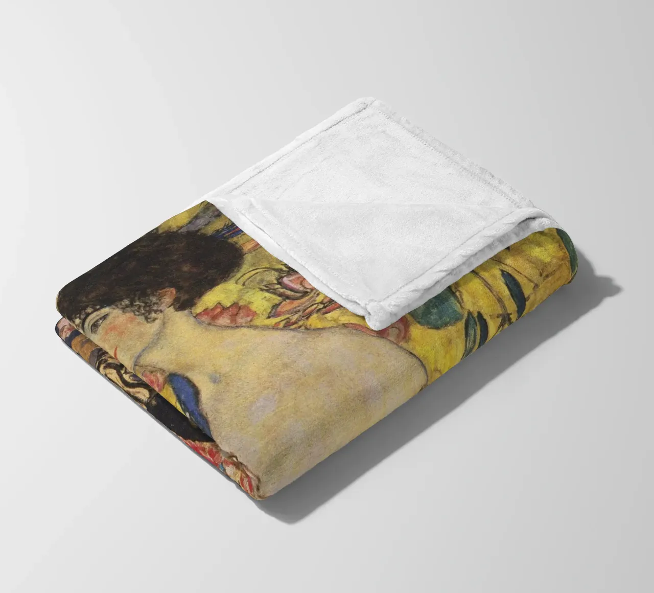 Gustav Klimt Signora con ventaglio coperta in pile da 50 masterpieces