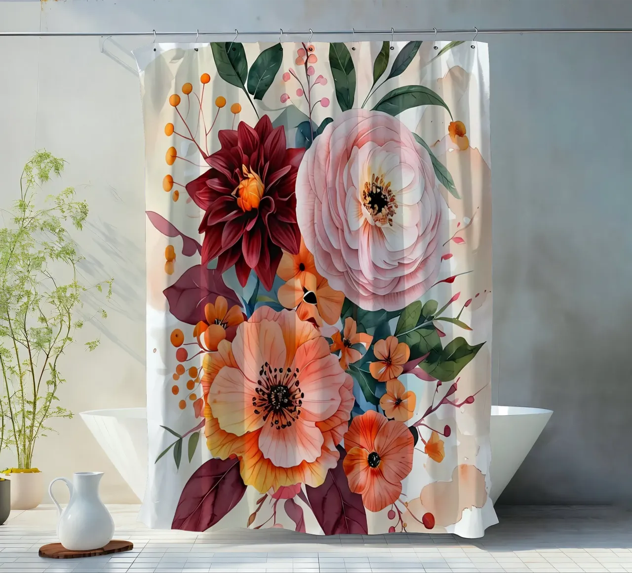 Fiore etereo tenda da doccia da Artistic-shop