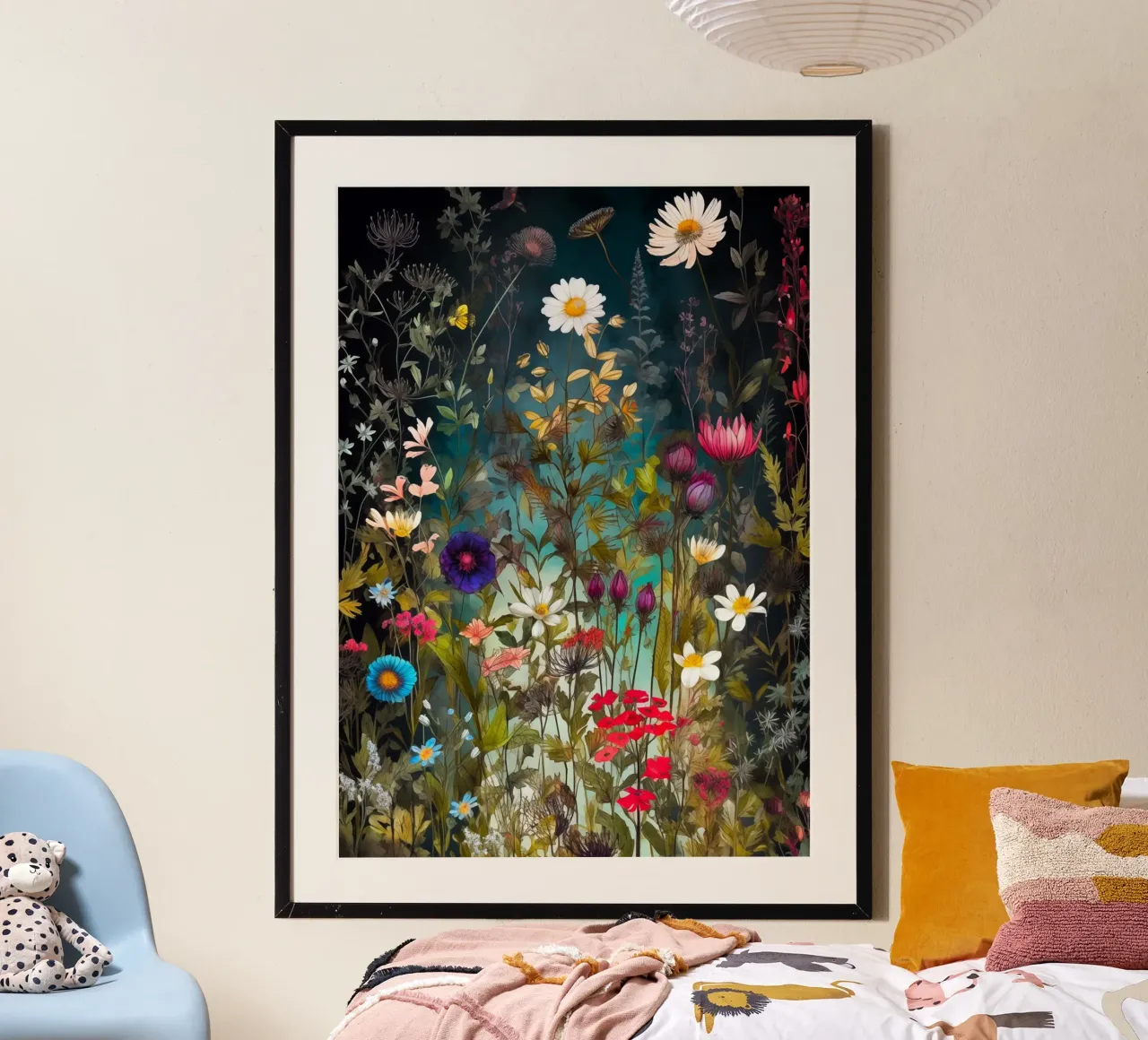 Gänseblümchen Blumen Poster von Justyna Jaszke JBJart