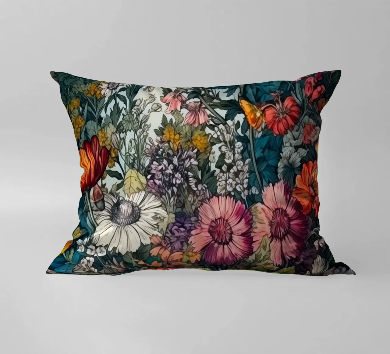 Giardino pieno di fiori cuscino da Justyna Jaszke JBJart