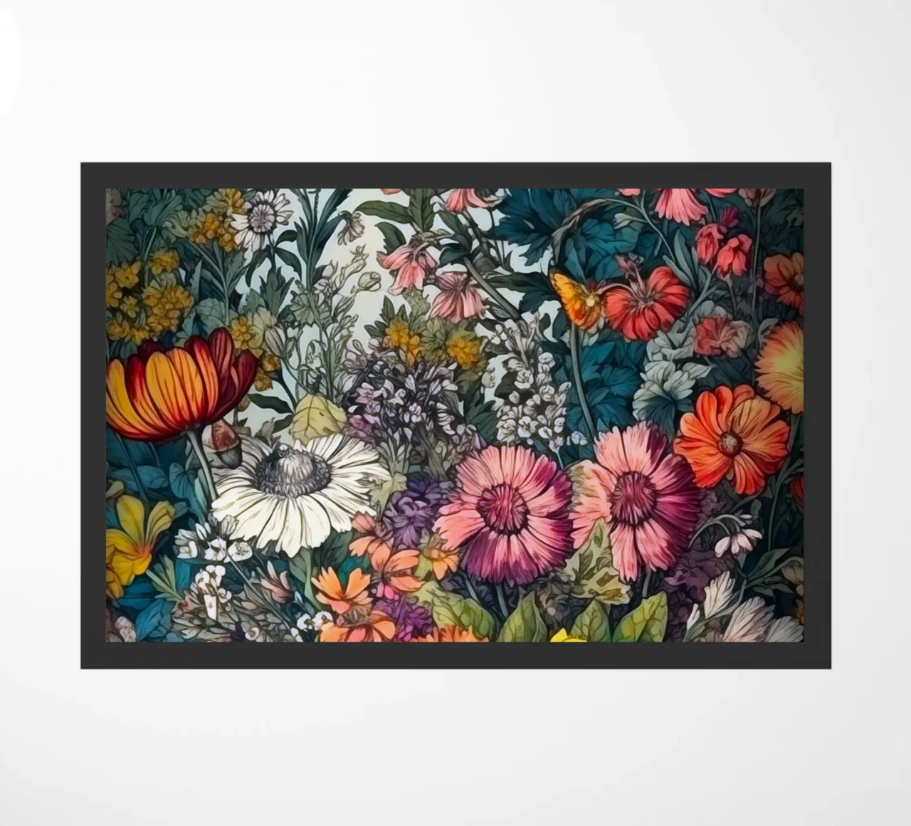 Giardino pieno di fiori zerbino da Justyna Jaszke JBJart