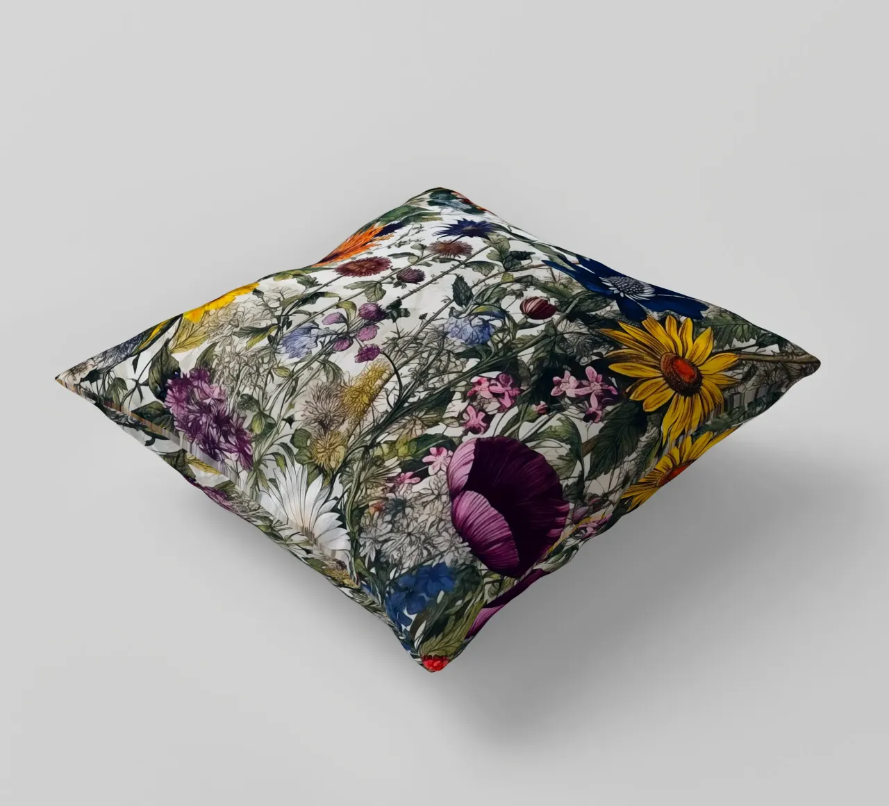 Arte dei fiori selvatici cuscino da Justyna Jaszke JBJart