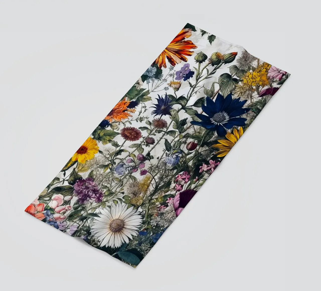 Wildflowers art beach towel by Justyna Jaszke JBJart