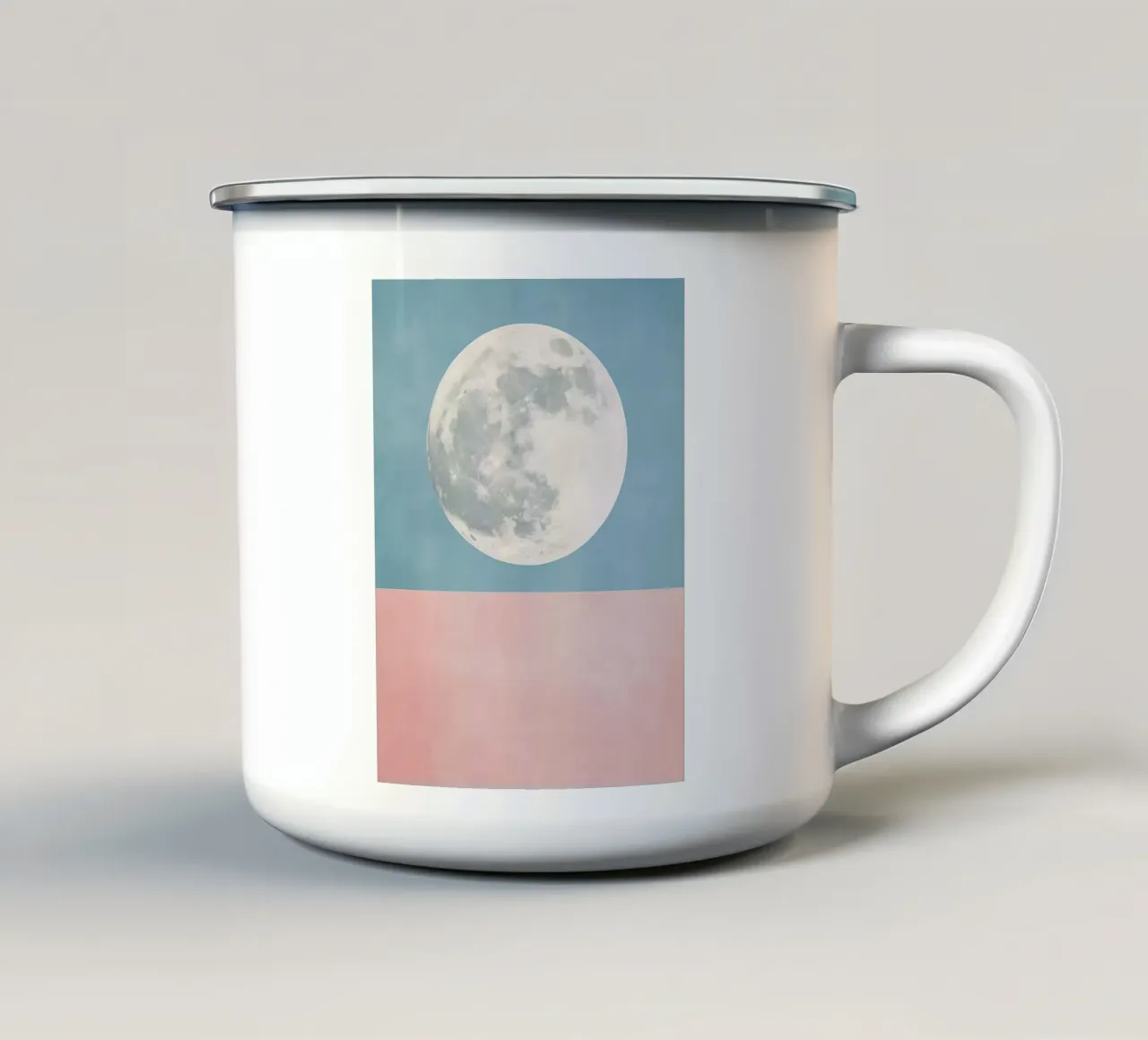 Luna texture pastello tazza in smalto da Carinaprint
