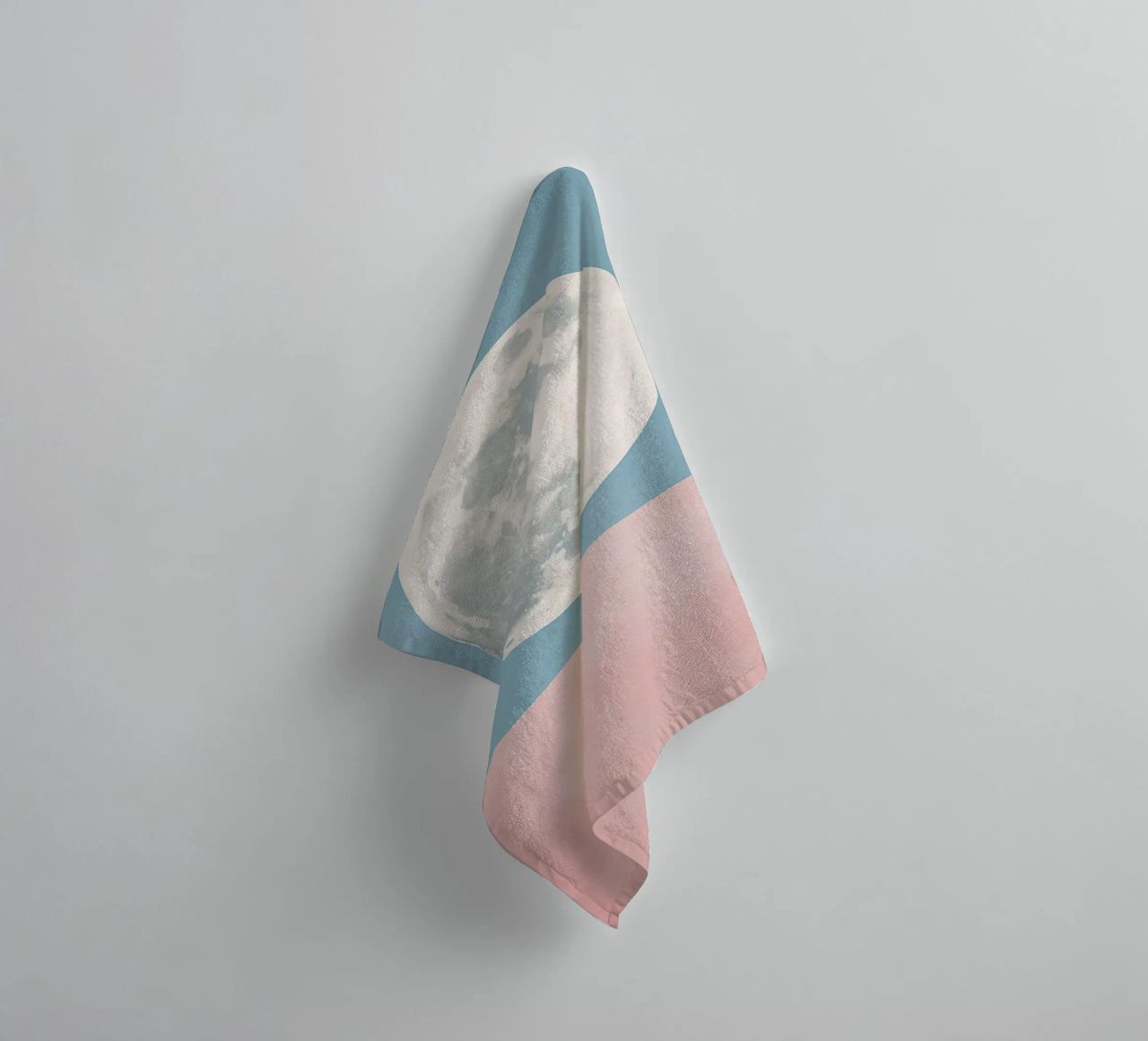 Moon texture pastel towel by Carinaprint