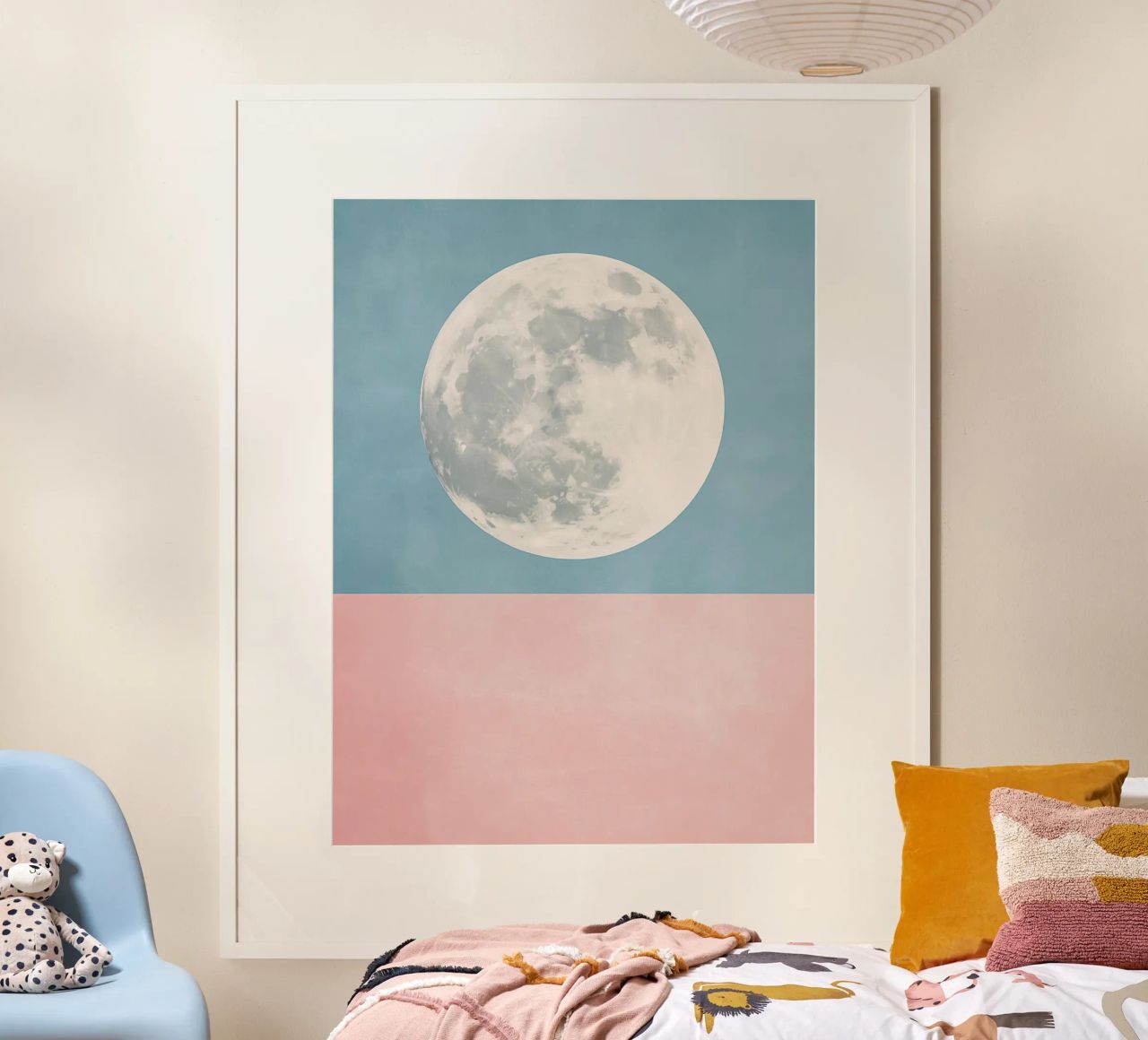 Moon texture pastel poster by Carinaprint