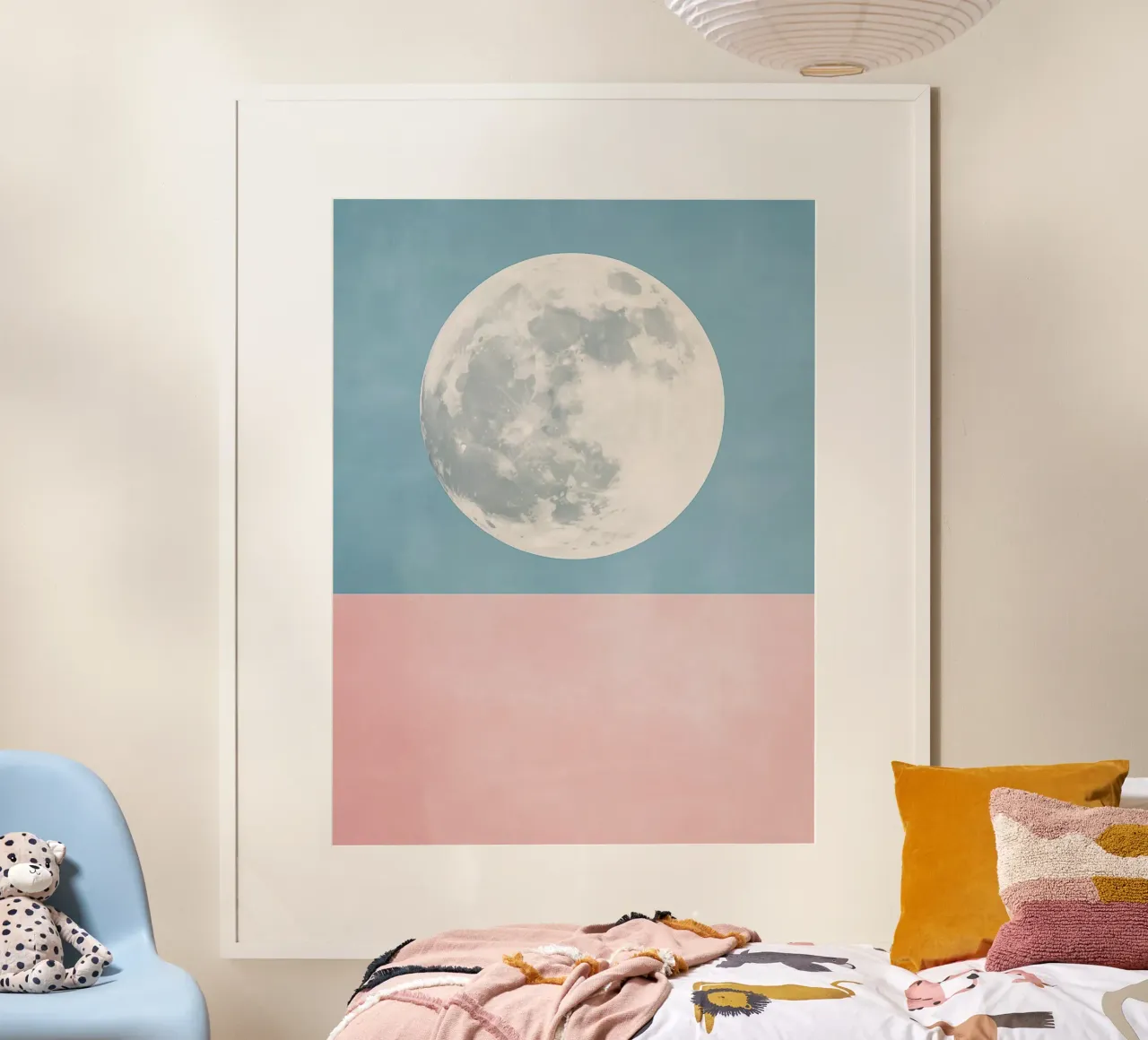 Luna texture pastello poster da Carinaprint