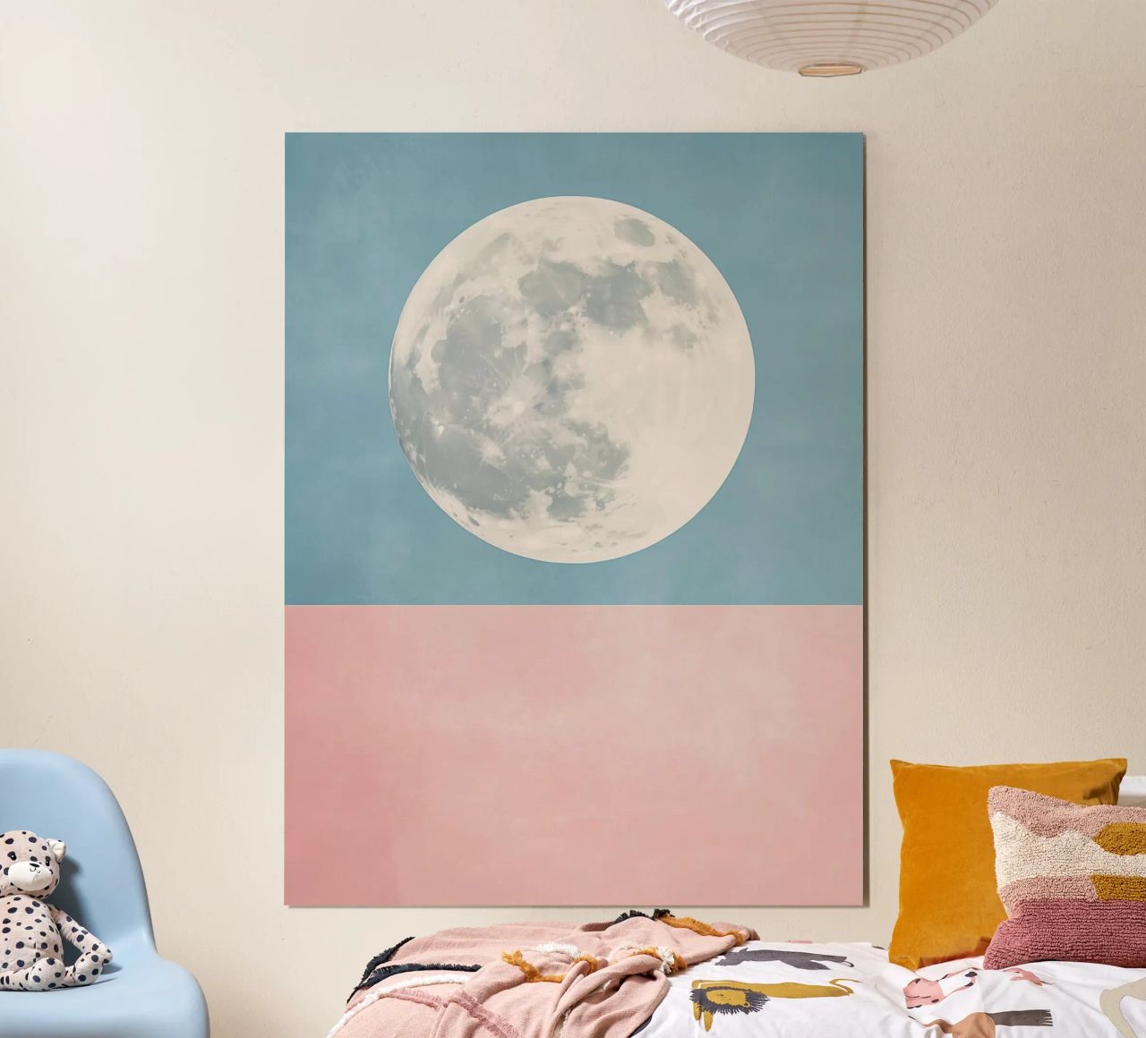 Moon texture pastel poster by Carinaprint