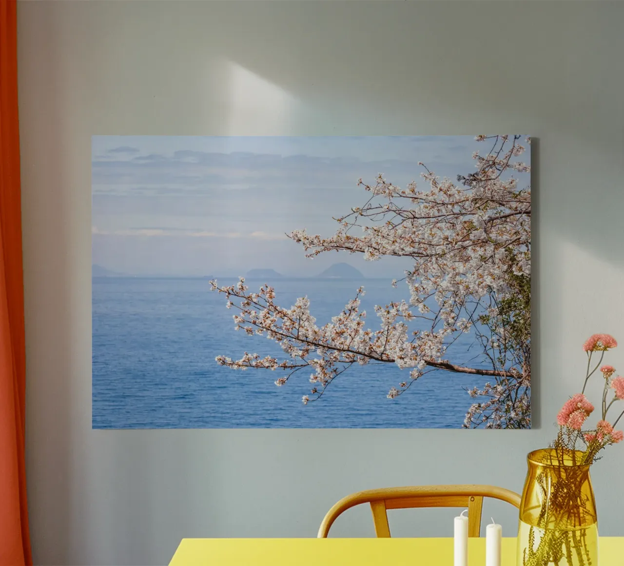Fiori di ciliegio dell'oceano - Giappone tela con Cornice a cassetta da Marcel Bisig