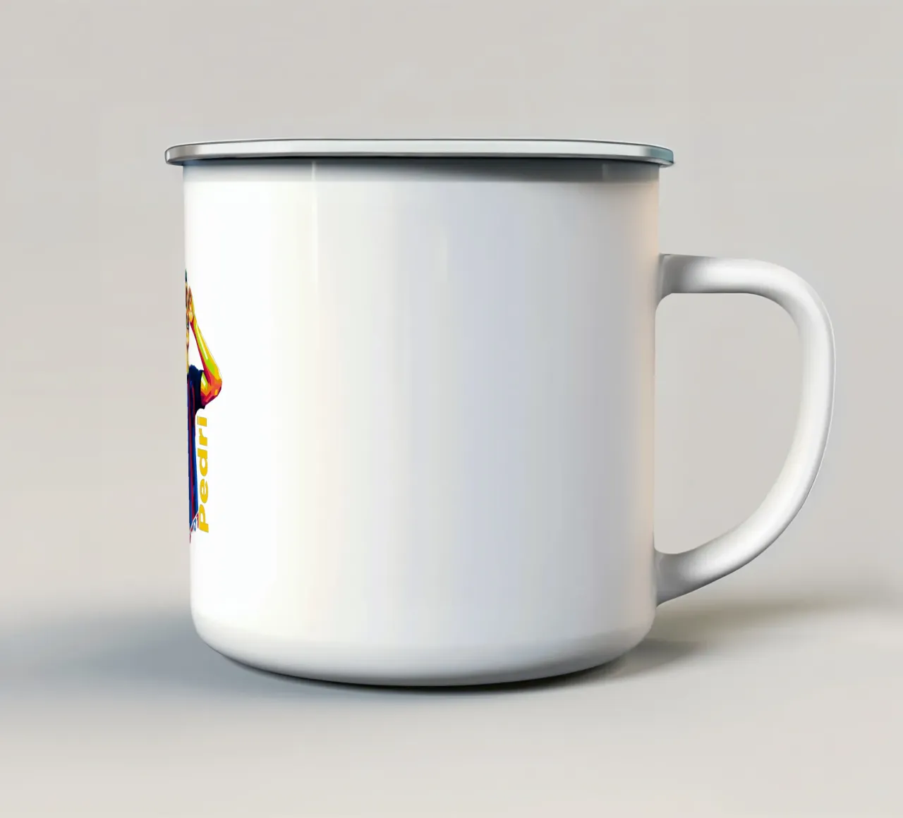 Pedri Barcelona tazza in smalto da WPAP MALANG