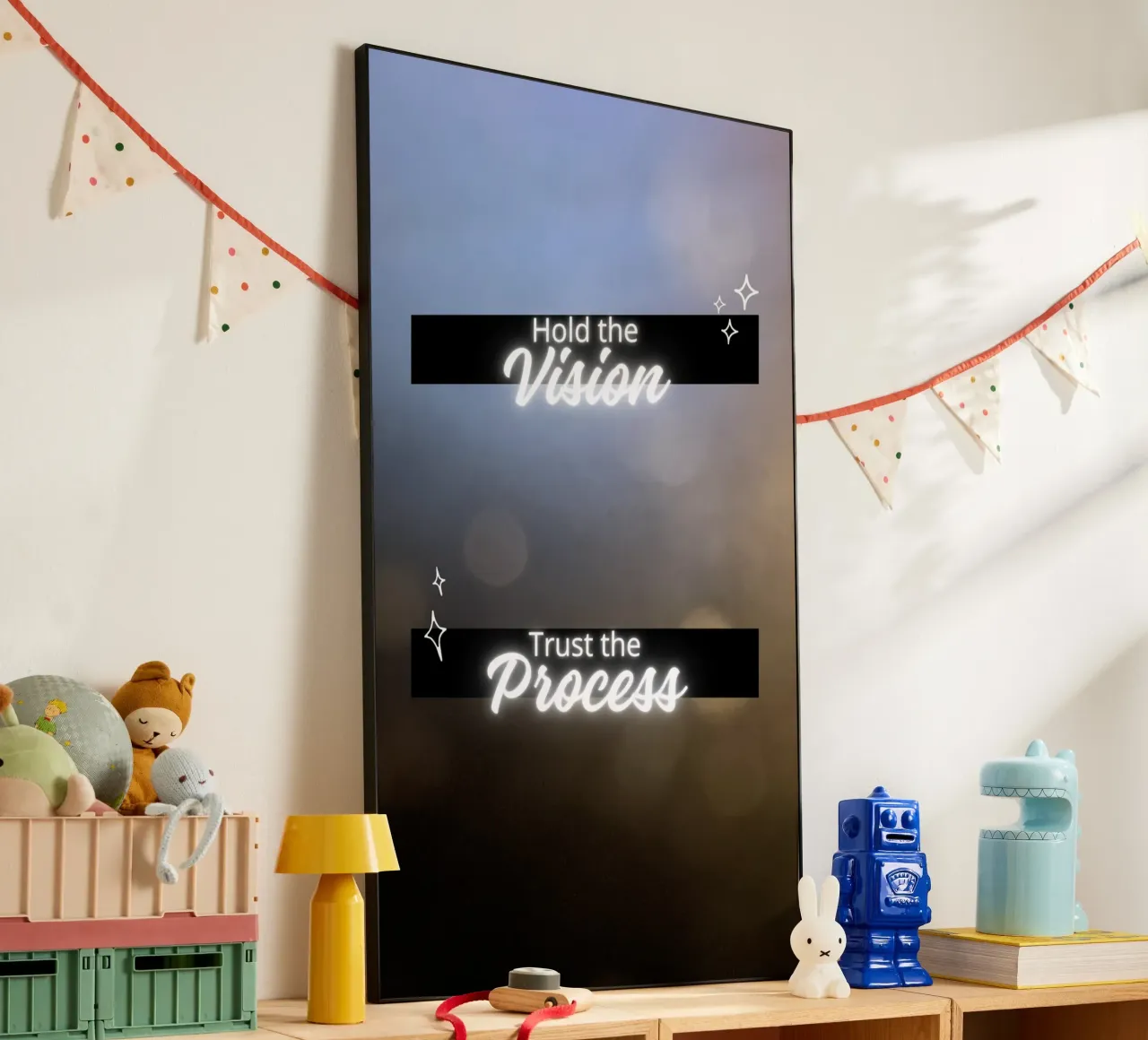 Hold the Vision, Trust the process alluminio dibond da girlpower