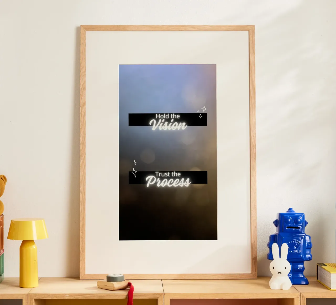 Hold the Vision, Trust the process carta hahnemühle da girlpower