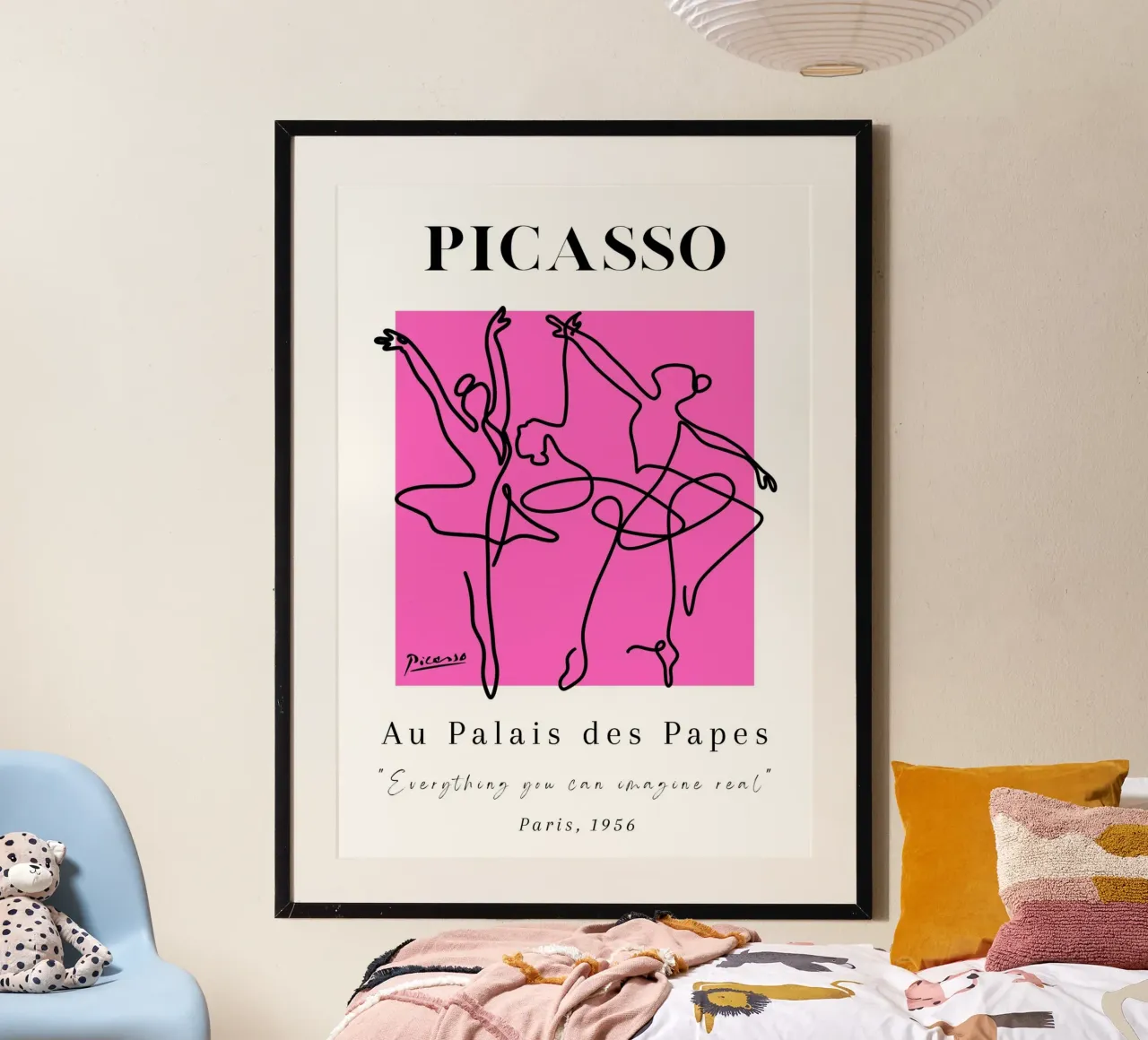 Picasso 1956 Dessin au trait Danseuses Affiche d'exposition poster de NorwesClub