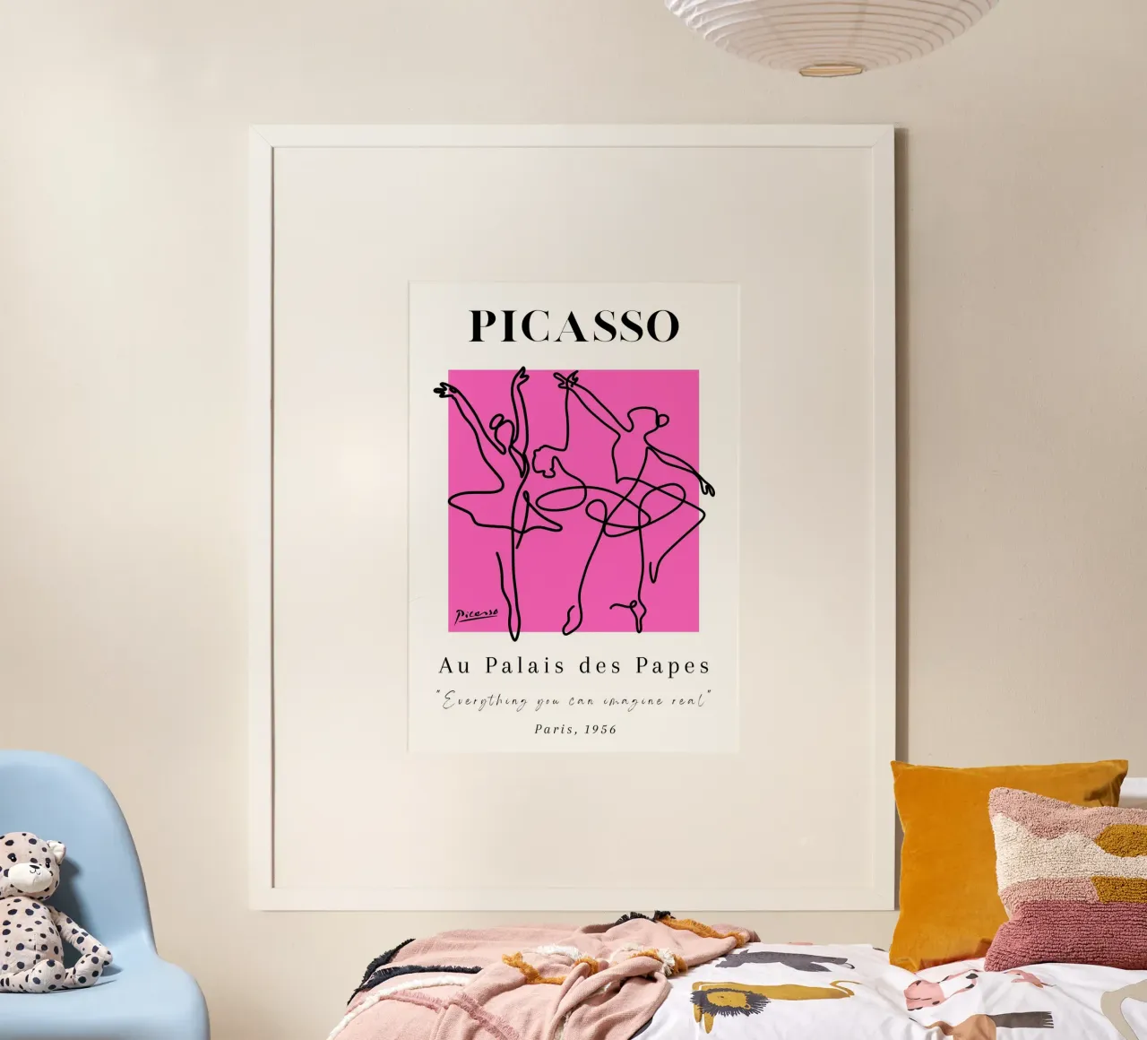 Picasso 1956 Dessin au trait Danseuses Affiche d'exposition poster de NorwesClub