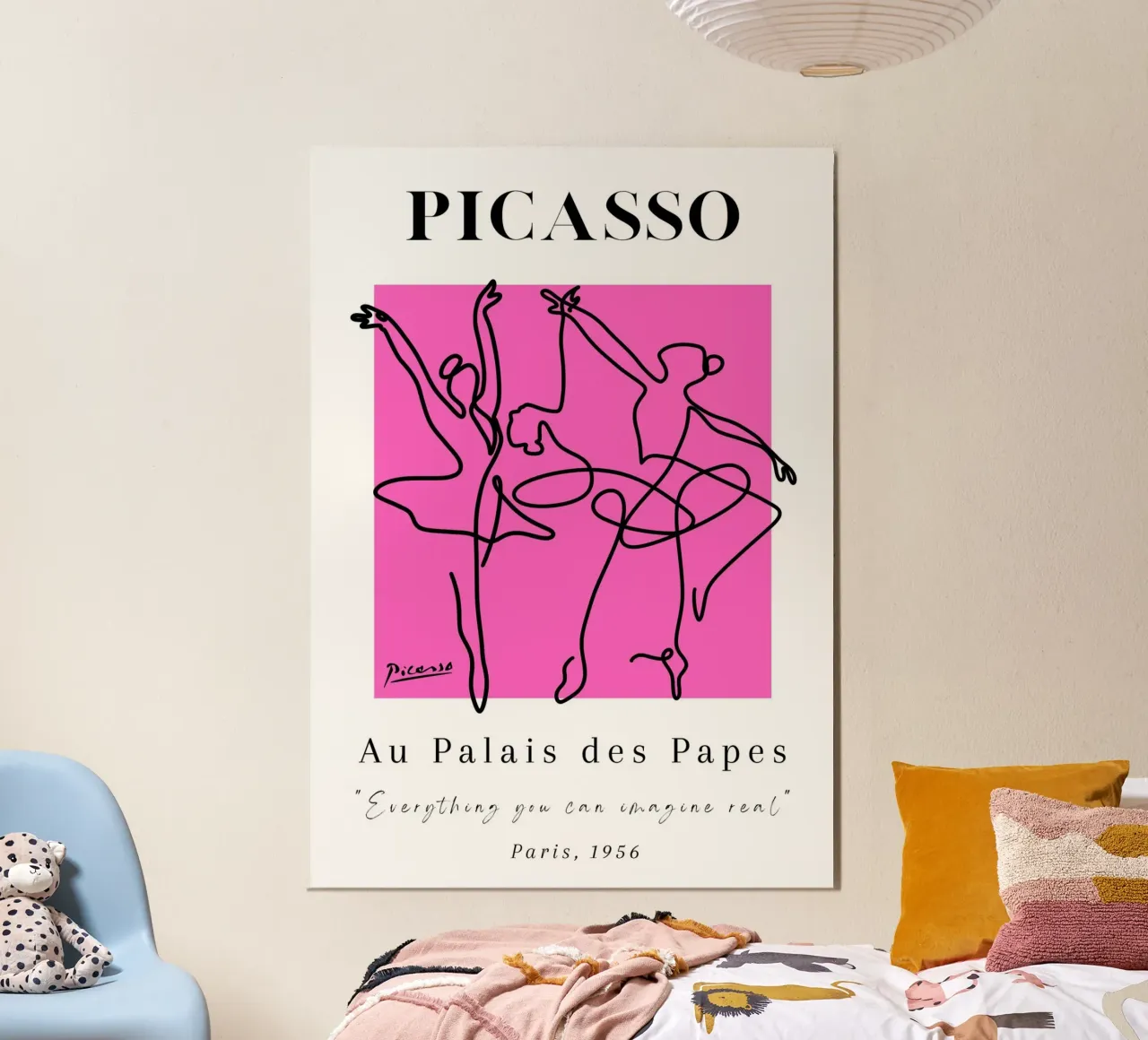 Picasso 1956 Dessin au trait Danseuses Affiche d'exposition poster de NorwesClub