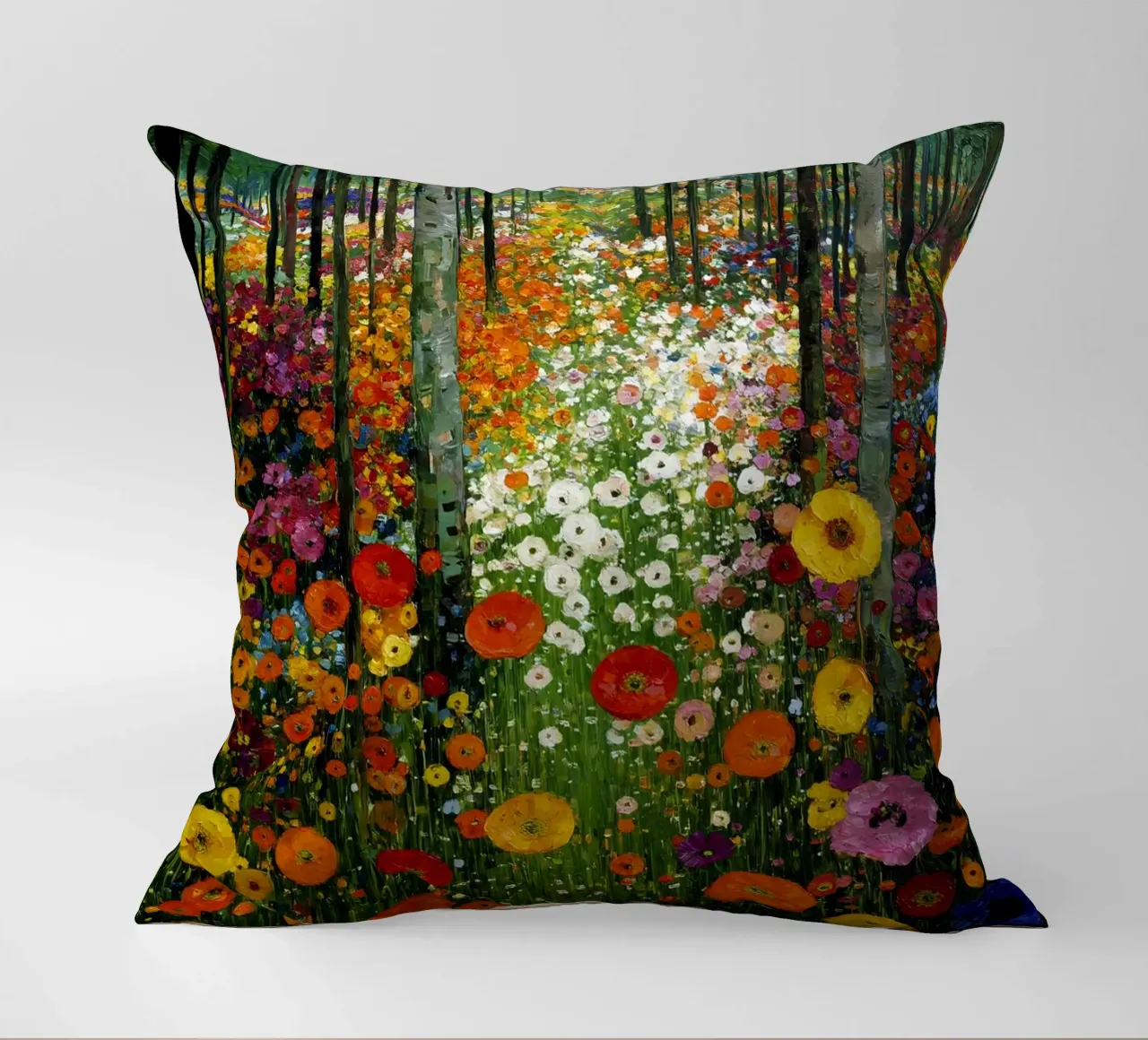 Flowers Forest, style Gustav Klimt cuscino da Mateo