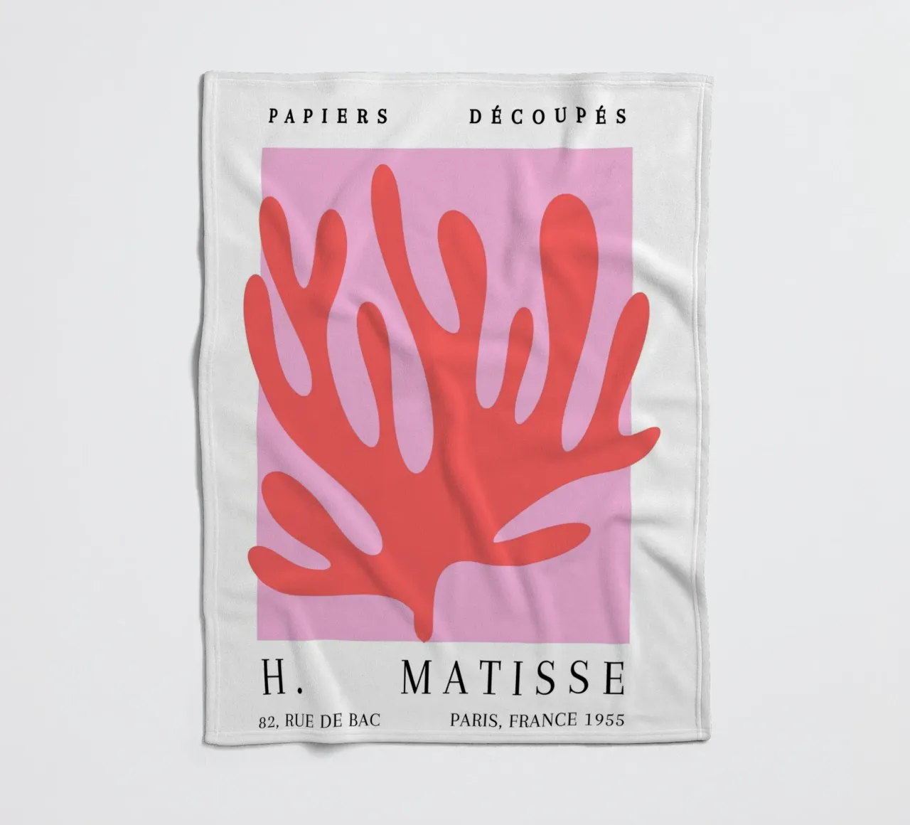 Matisse 1955 Koralle Organische Ausschnitte Paris Poster Fleecedecke von NorwesClub