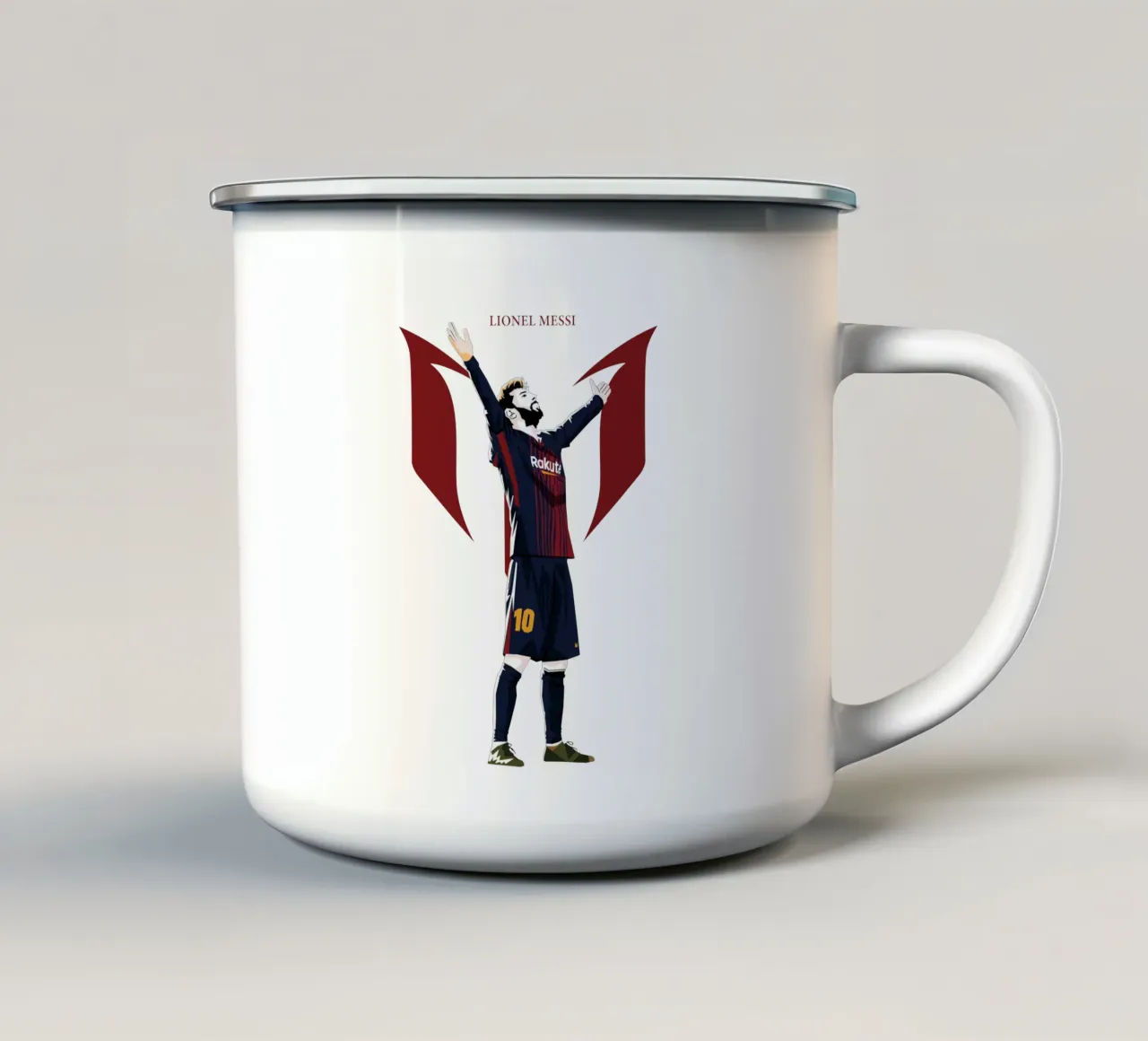 messi barcelona tazza in smalto da WPAP MALANG