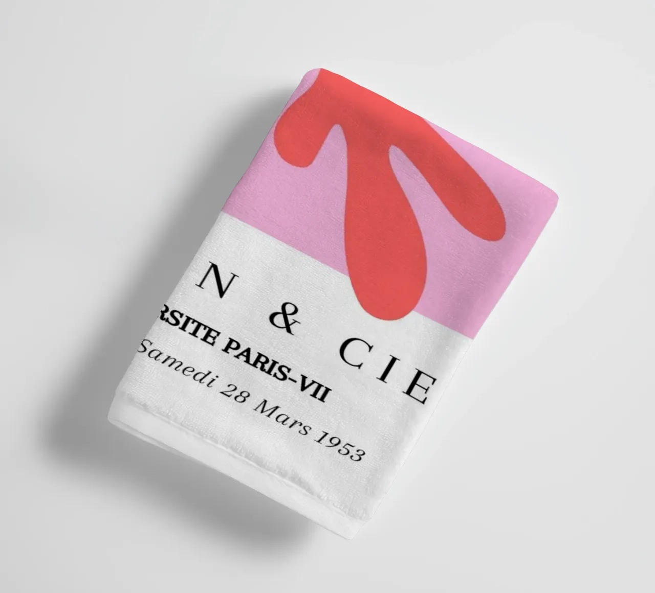 Matisse 1953 Cut-Out Coral Shape Paris Poster towel by NorwesClub