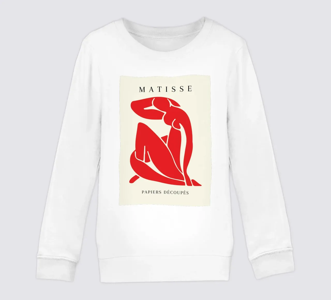 Matisse Rosso Figura nuda ritagliata Papiers Découpés felpa bambino da NorwesClub