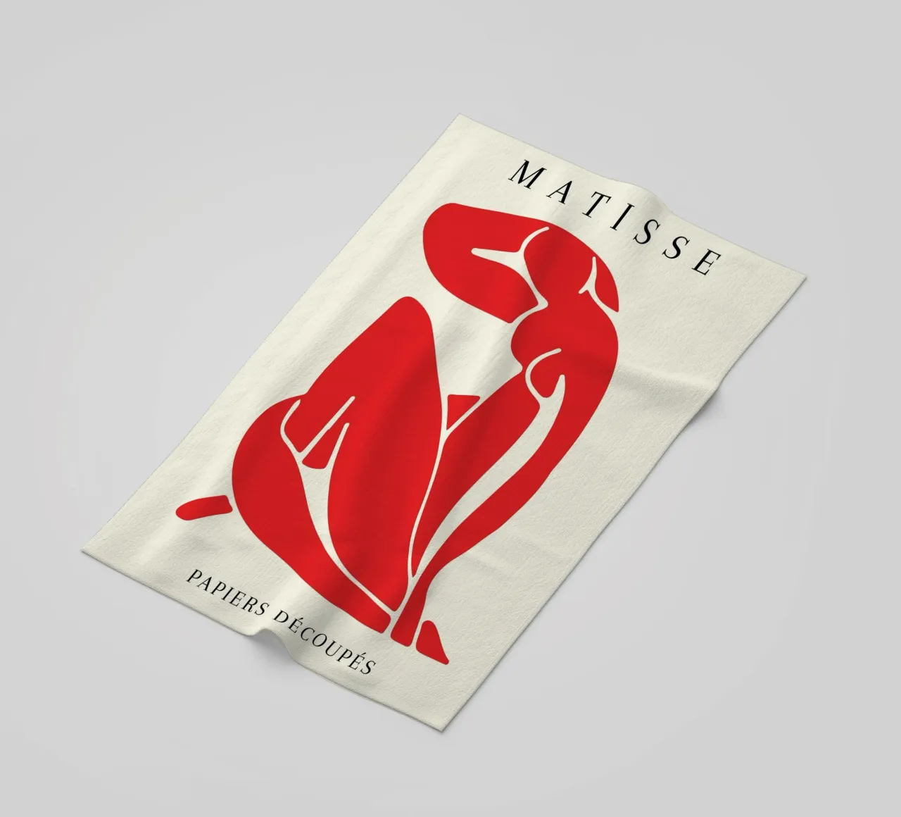 Matisse Rosso Figura nuda ritagliata Papiers Découpés telo mare da NorwesClub