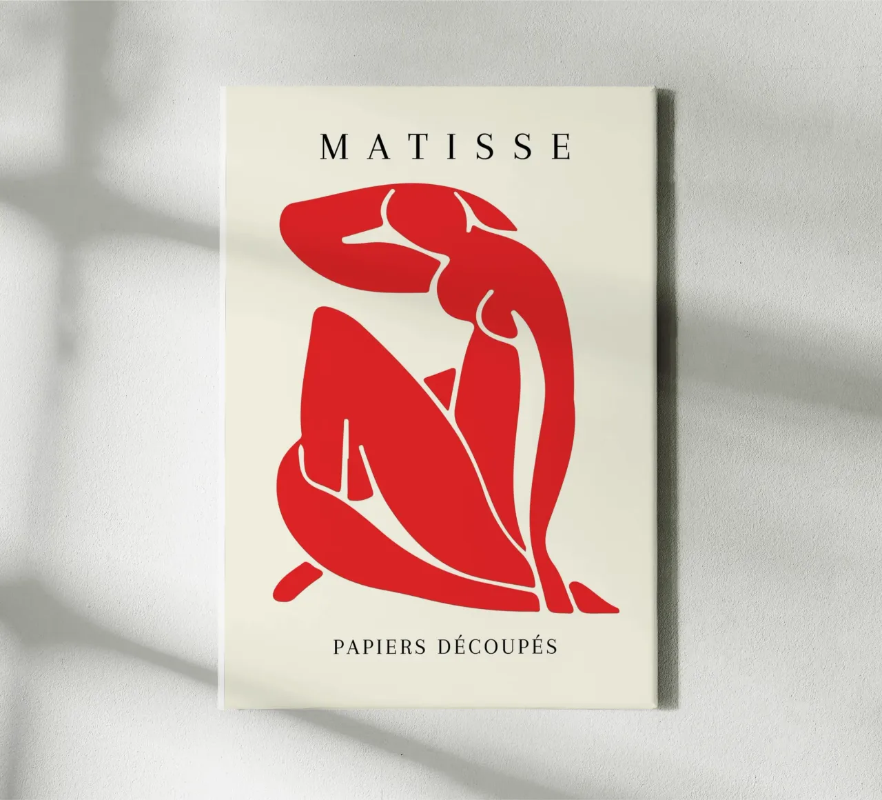 Matisse Rosso Figura nuda ritagliata Papiers Découpés tela da NorwesClub
