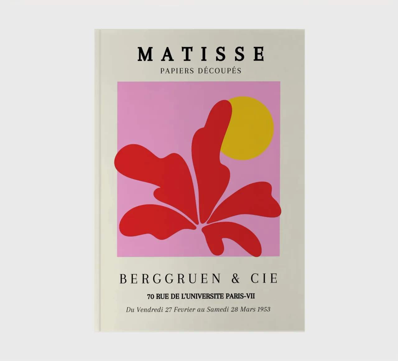 Matisse 1953 Forme découpée Cercle jaune Paris carnet de notes de NorwesClub