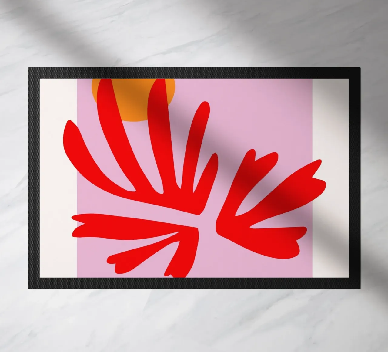 Matisse Cut-Out Abstract Shape Sun Paris Art Poster doormat by NorwesClub
