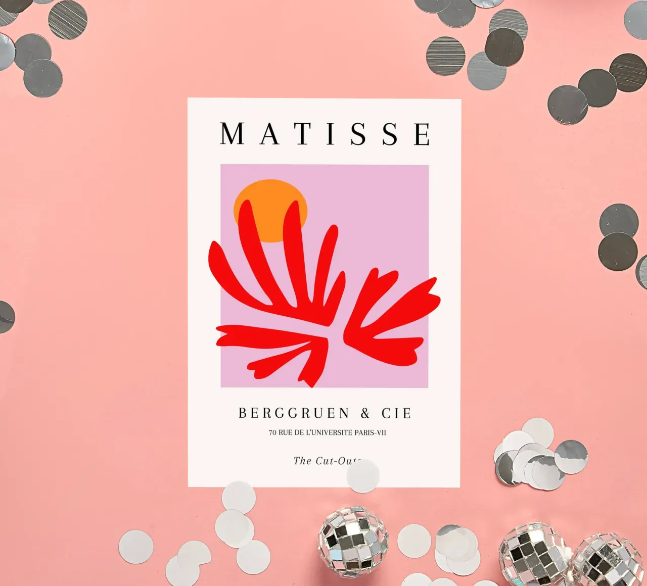 Matisse Cut-Out Abstract Shape Sun Paris Art Poster sticker by NorwesClub