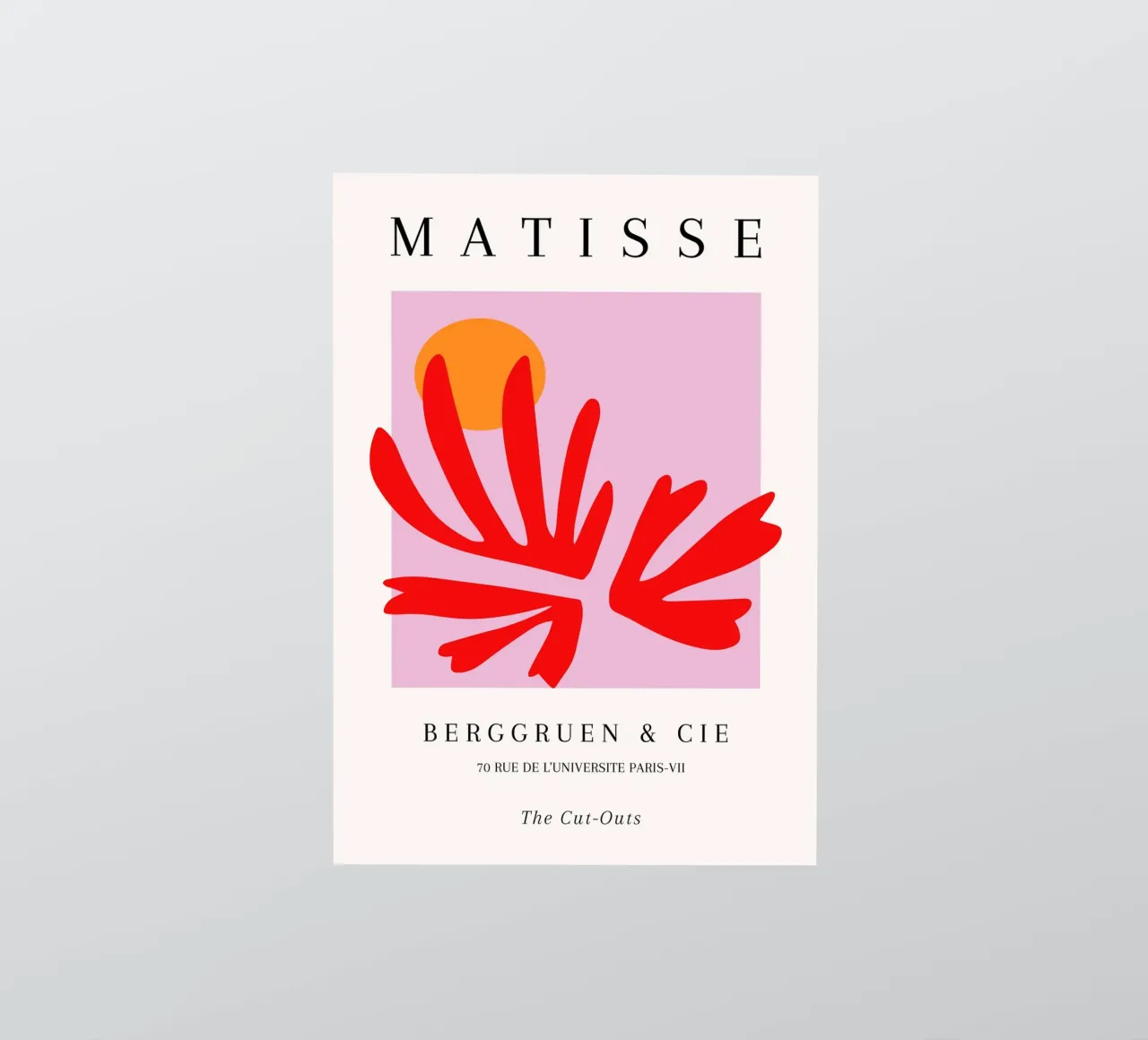 Matisse Cut-Out Abstract Shape Sun Paris Art Poster sticker by NorwesClub