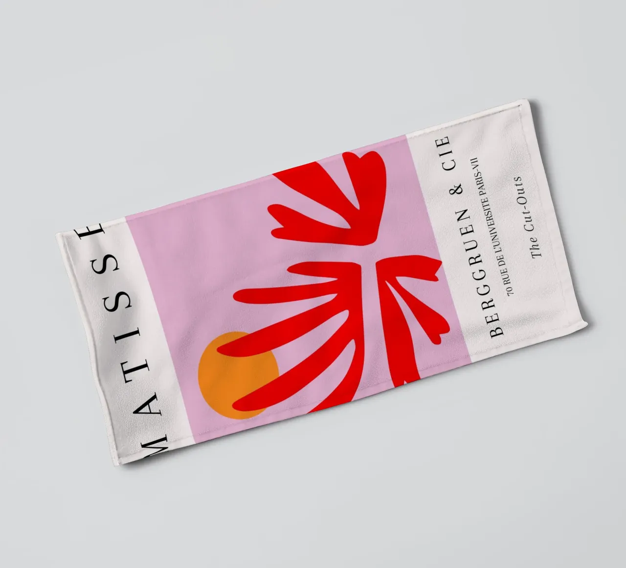 Matisse Cut-Out Abstract Shape Sun Paris Art Poster towel by NorwesClub