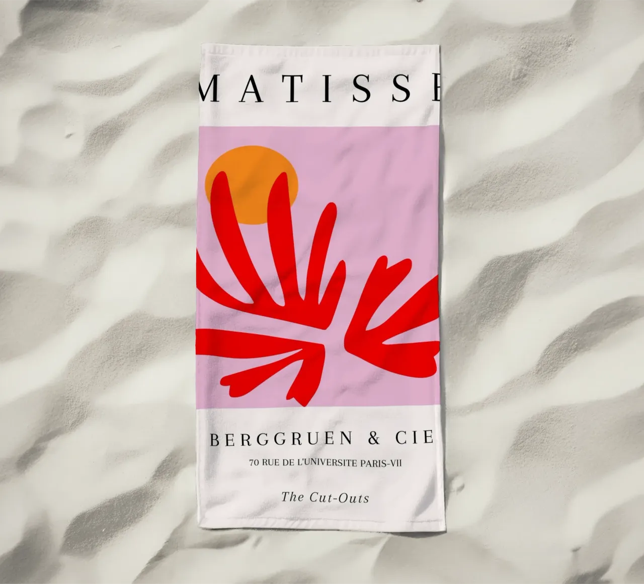 Matisse Cut-Out Abstract Shape Sun Paris Art Poster beach towel by NorwesClub