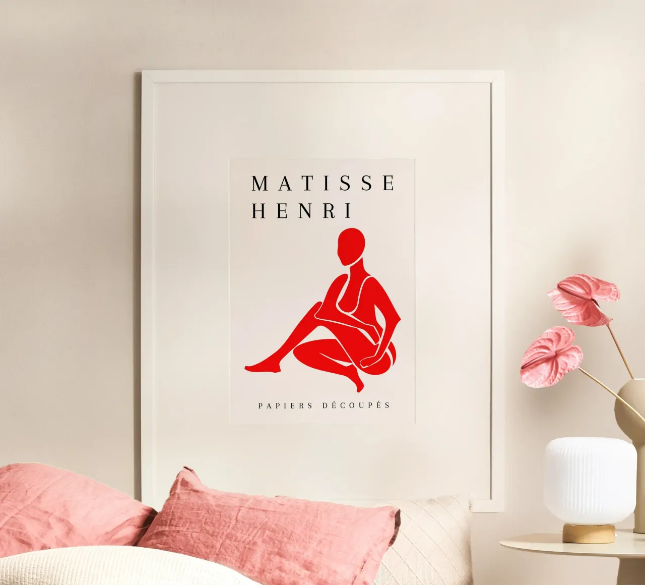 Henri Matisse Poster ritagliato con nudo seduto rosso poster da NorwesClub