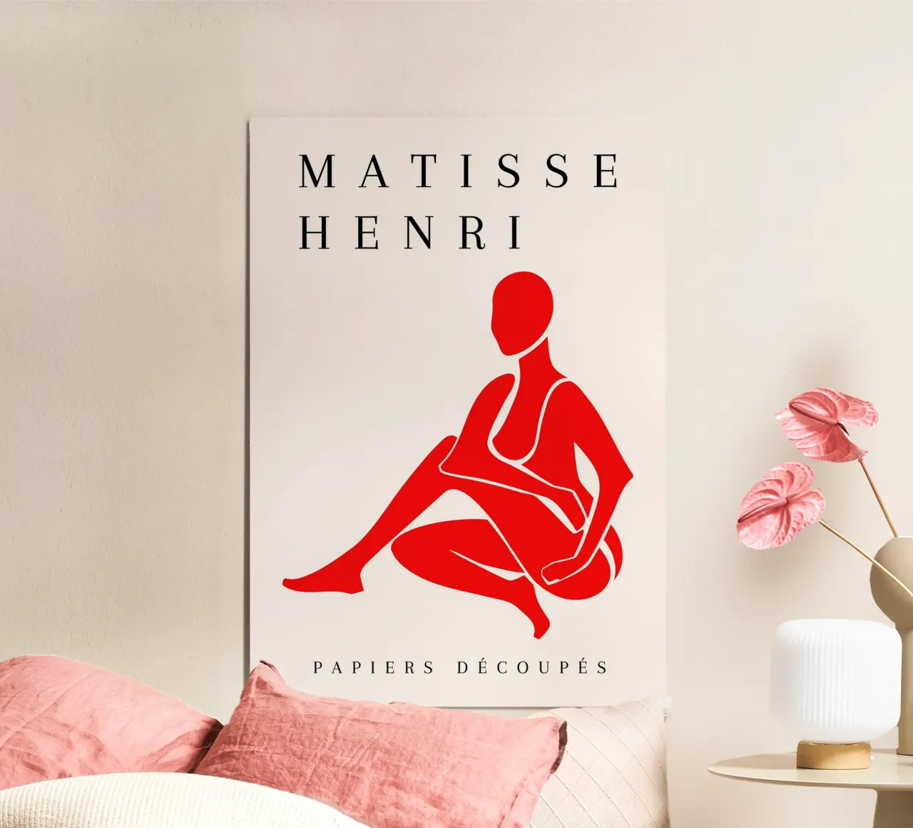 Henri Matisse Poster ritagliato con nudo seduto rosso poster da NorwesClub