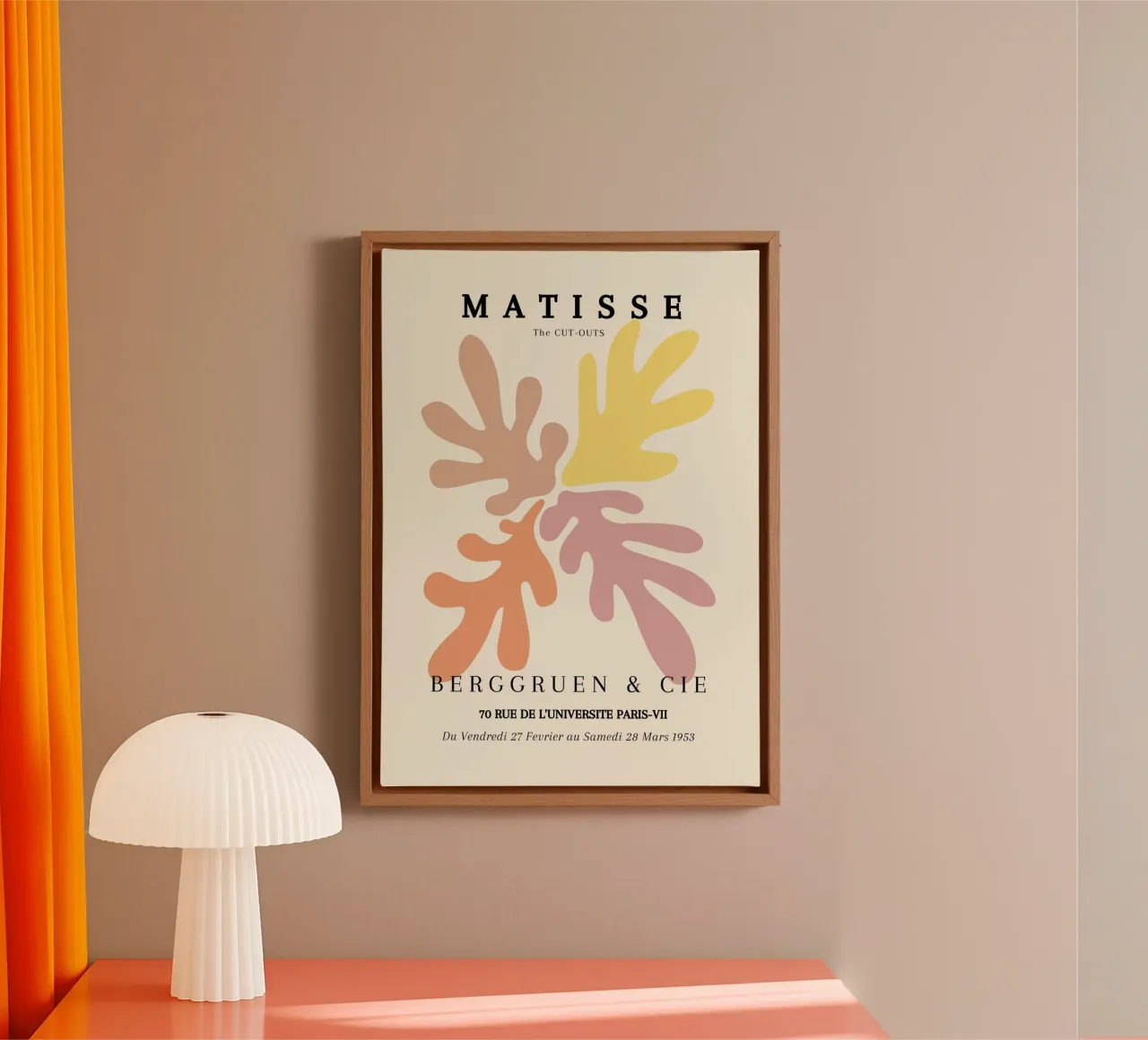 Matisse 1953 Forme organiche ritagliate Parigi Poster tela da NorwesClub