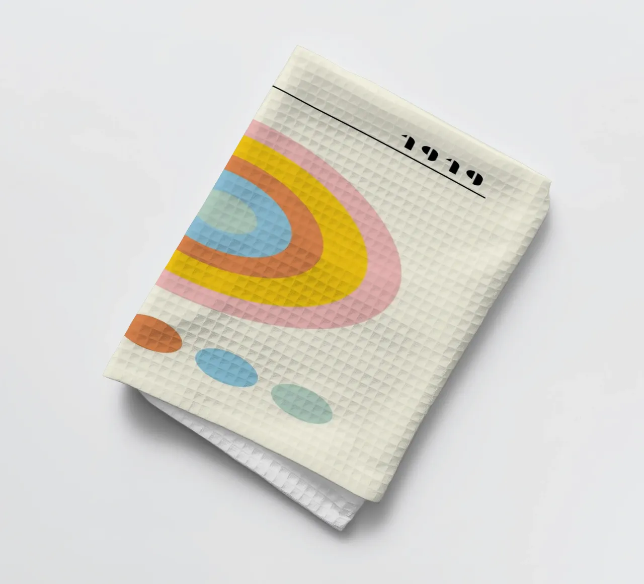 Bauhaus 1919 Paletta di colori geometrici Cerchi Poster canovaccio da cucina da NorwesClub
