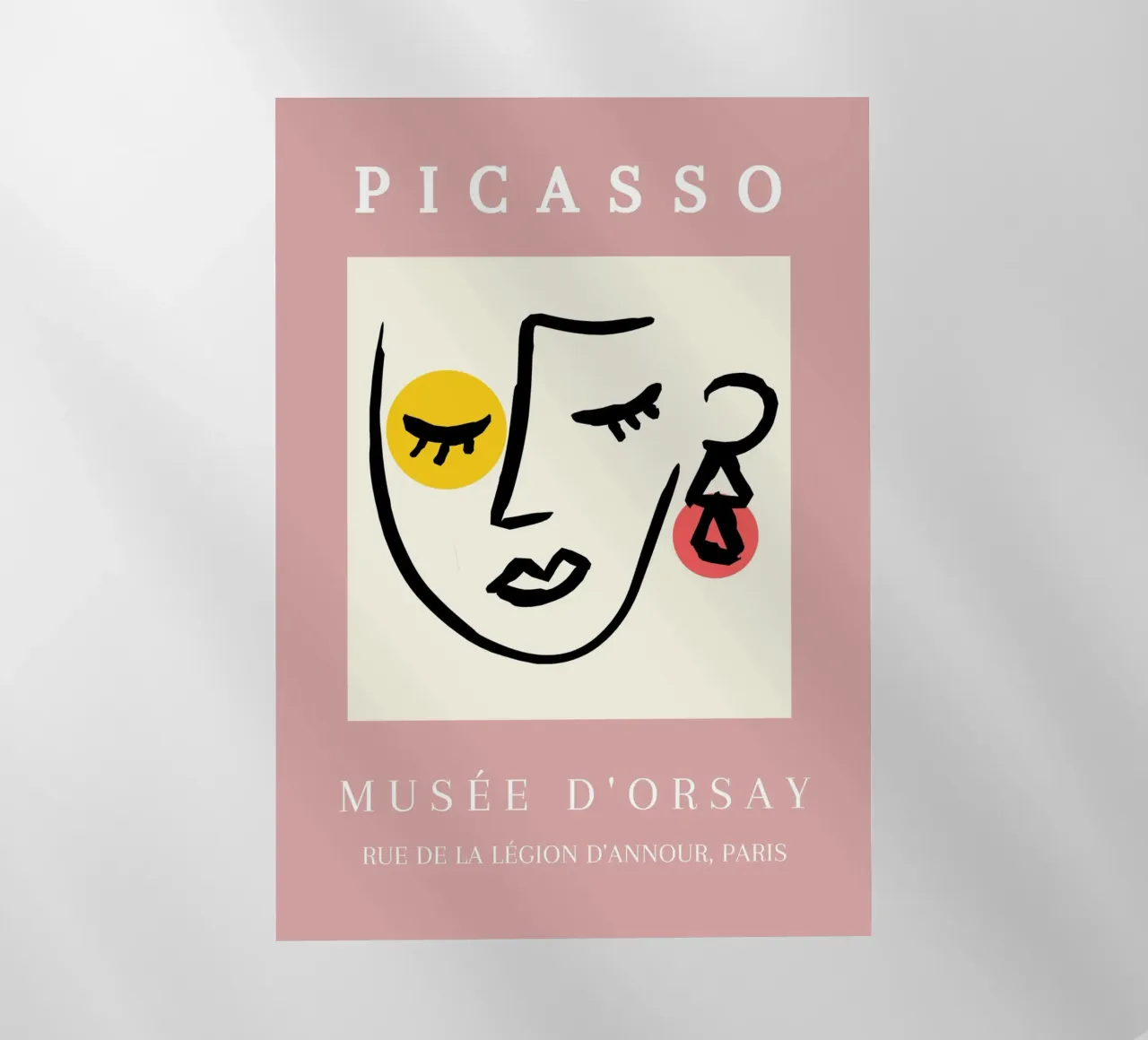 Picasso Musee D'Orsay Volto astratto Line Art Poster pellicola backlit da NorwesClub